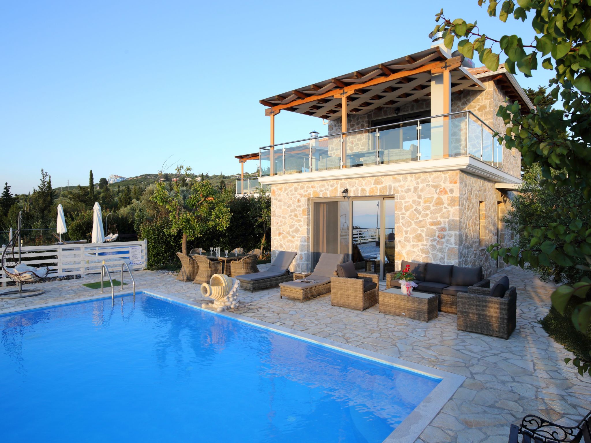 Vakantiehuis met privé zwembad in Aj. Nikitas (Griekenland) voor 6 personen