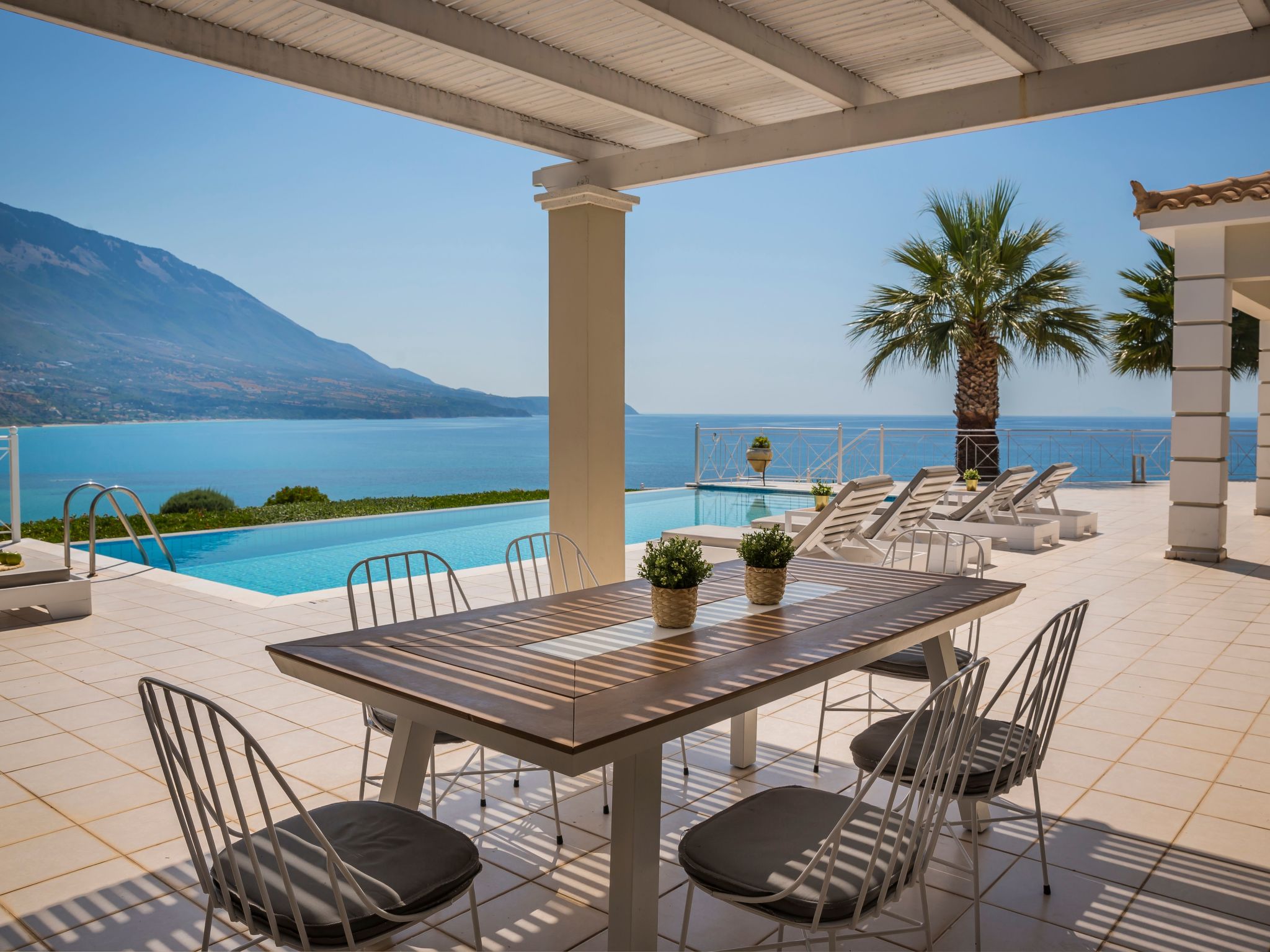 Luxusvilla Thalassa, direkt am Meer-Dehors