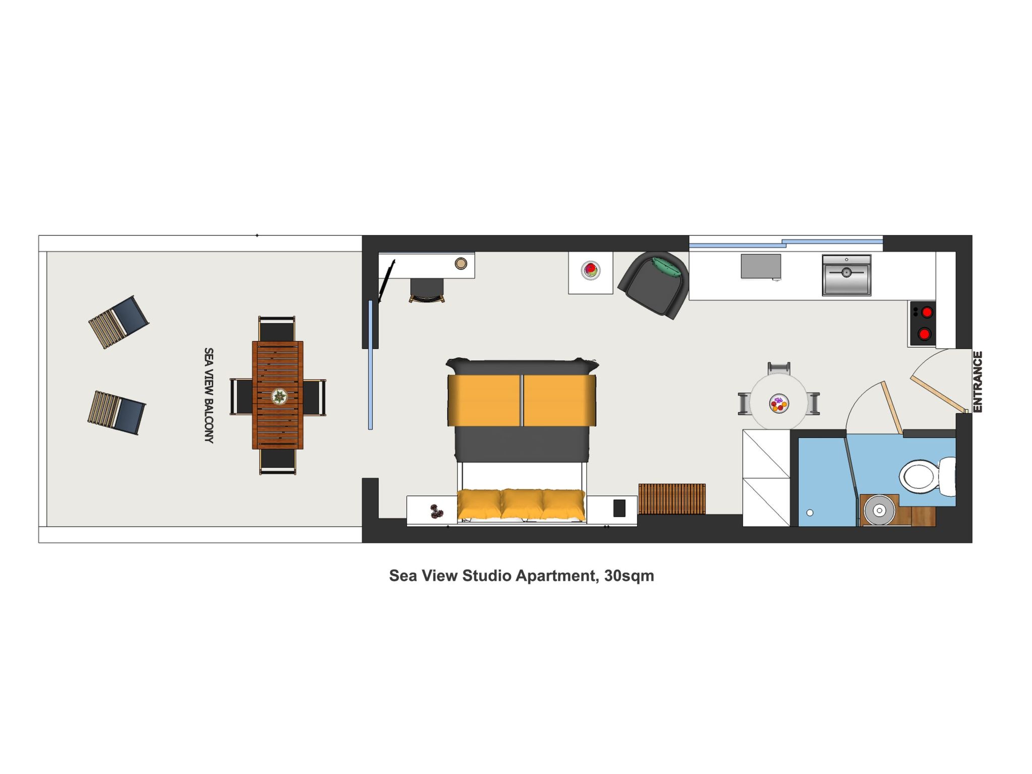 Schöne Ferienwohnung mit Meerblick in Kiveri-Inside