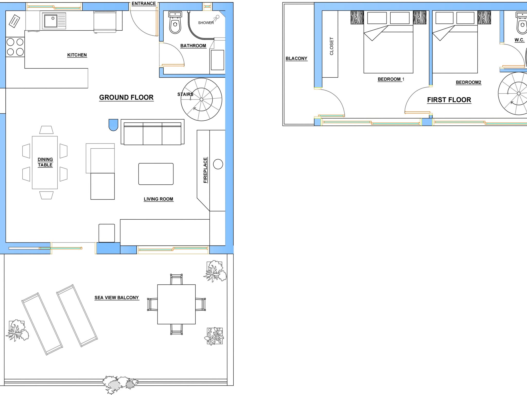 Ferienapartment für bis zu fünf Personen-Drinnen