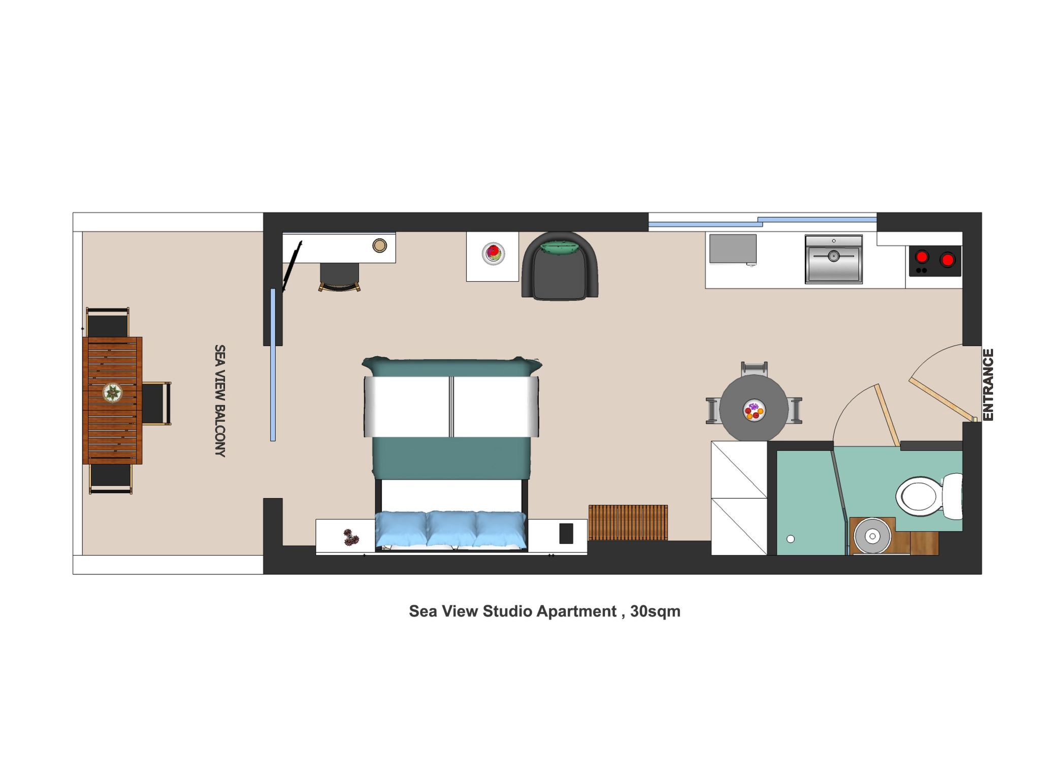 Appartement mit atemberaubendem Ausblick in Kiveri-Dedans