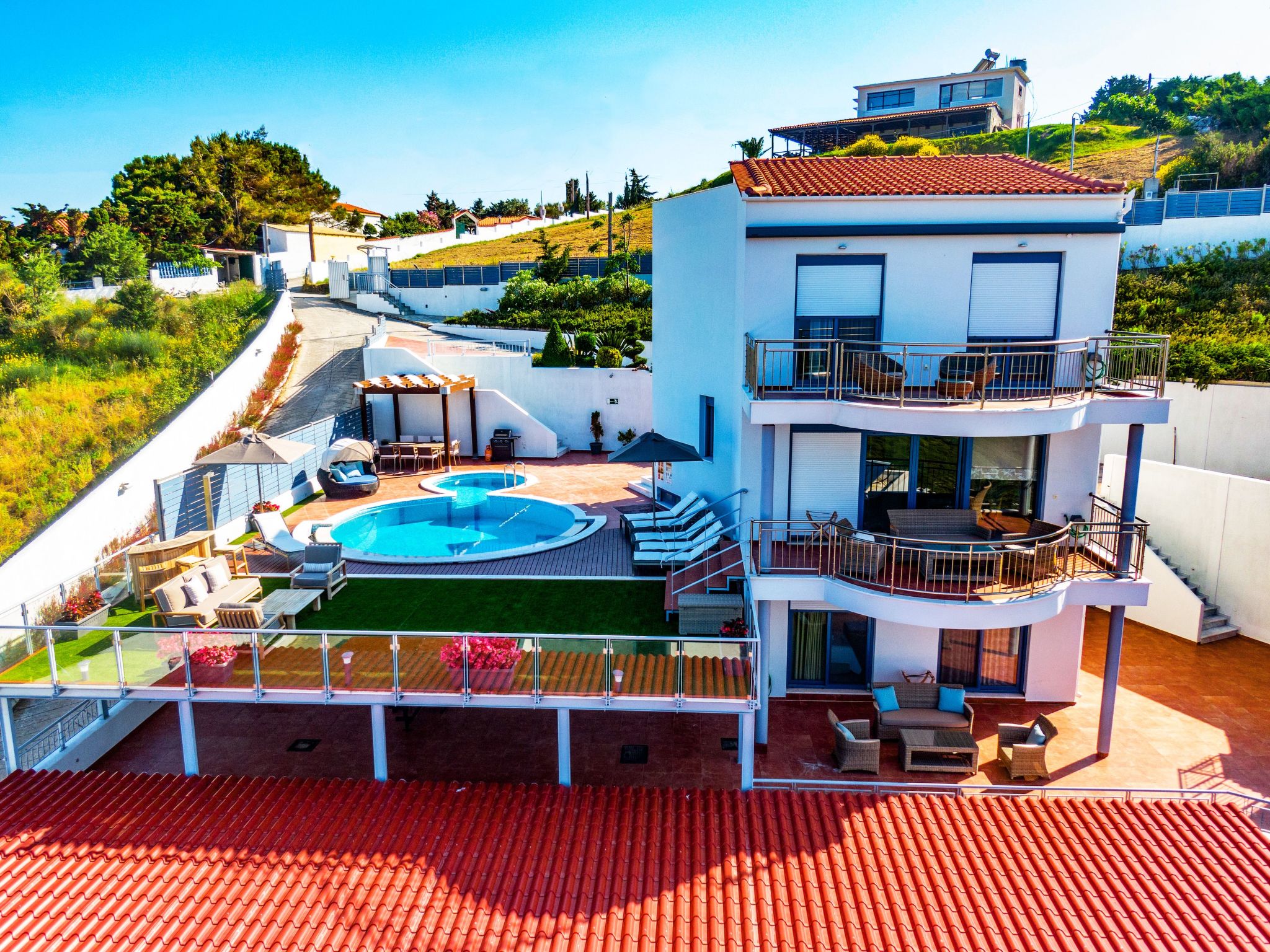 Vakantiehuis met privé zwembad in Skiathos (Griekenland) voor 9 personen