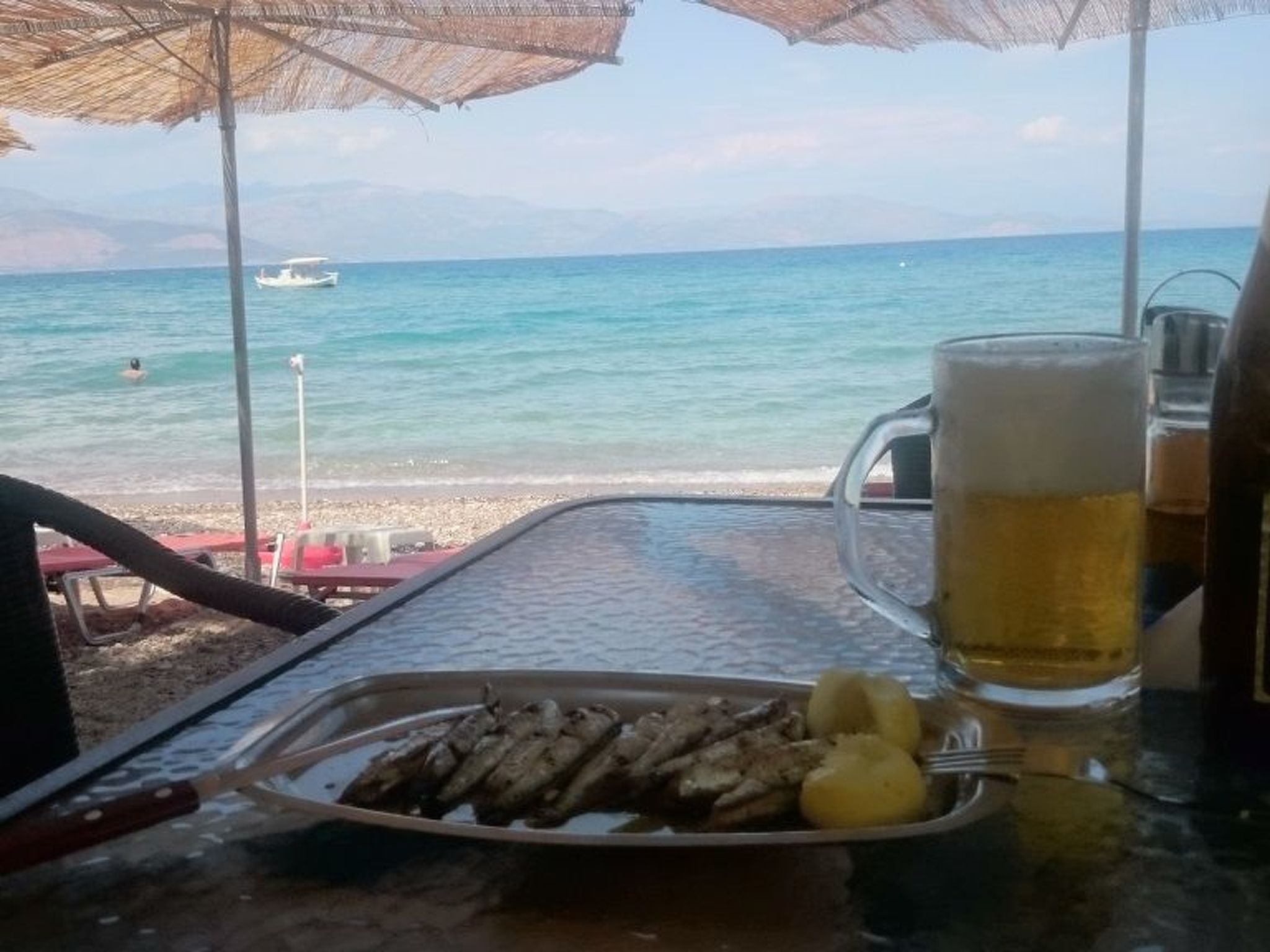 Villa "Dimitris" mit Blick auf das Wasser-Buiten