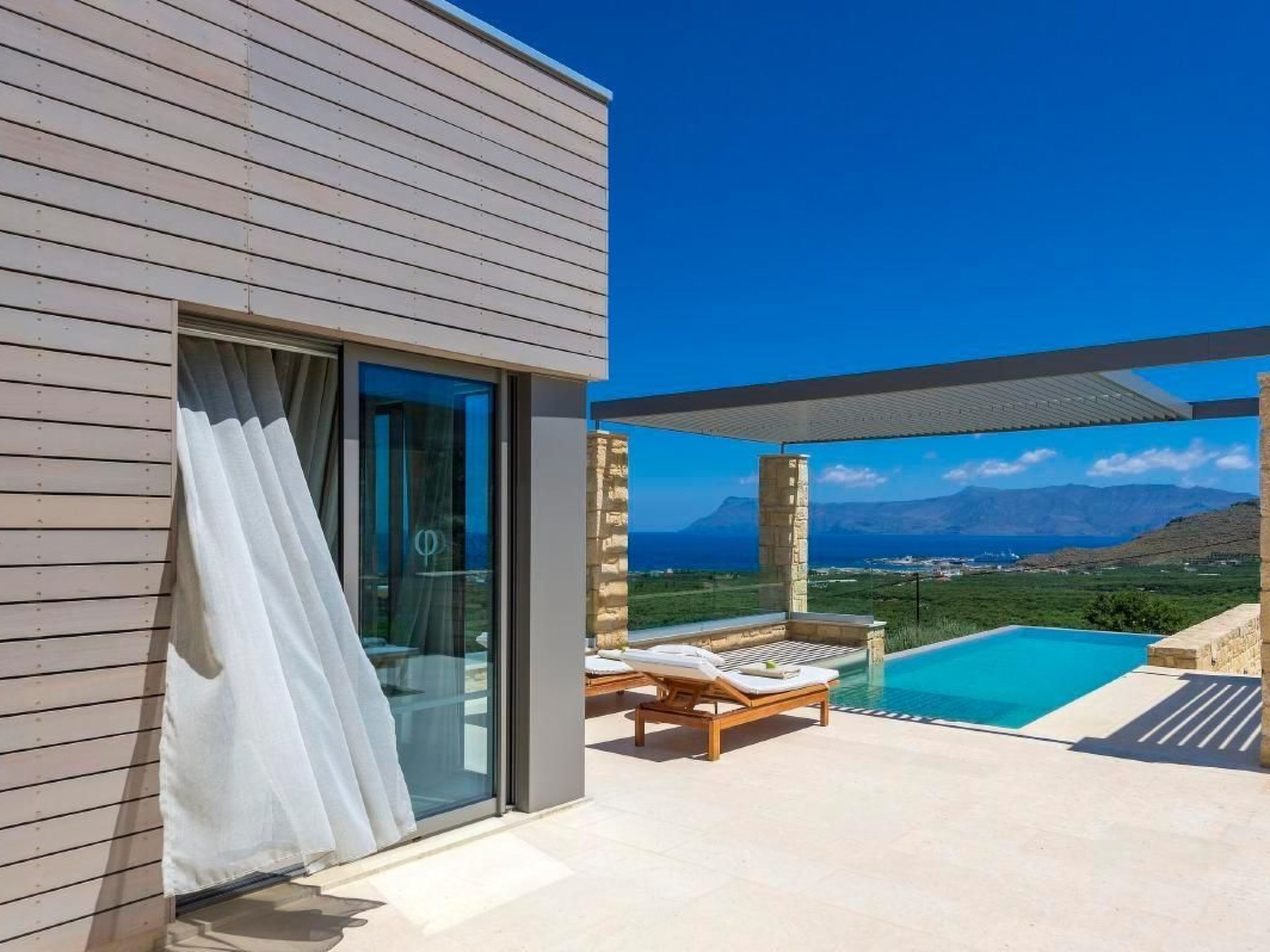 Discover the extraordinary charm of Villa Abyss, nestled in the serene hillside just 2km from Kissamos town, offering spectacular views, unparalleled privacy, and stylish comfort. This unique one-bedr..