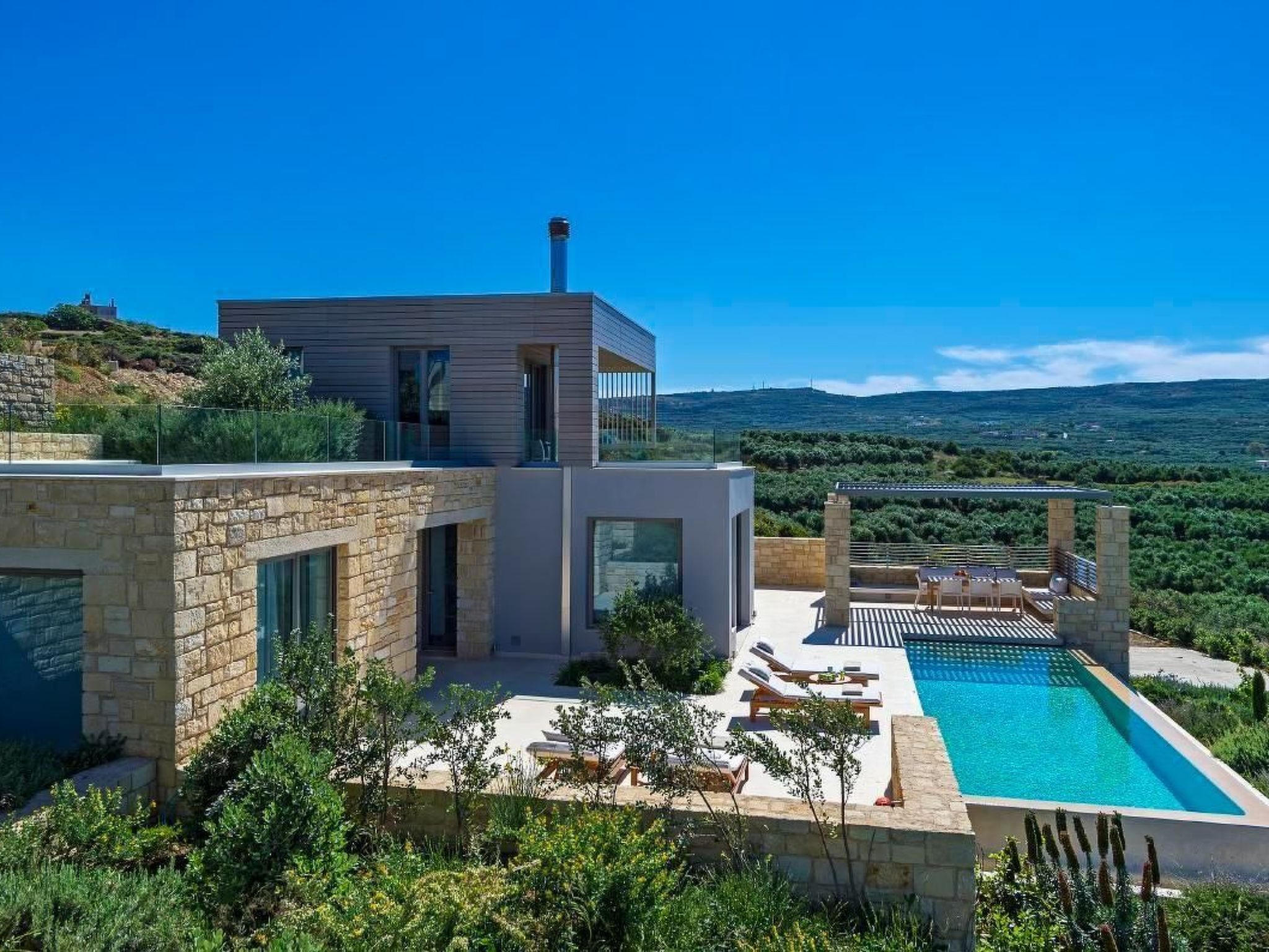 Vakantiehuis met privé zwembad in Khalkis (Griekenland) voor 5 personen