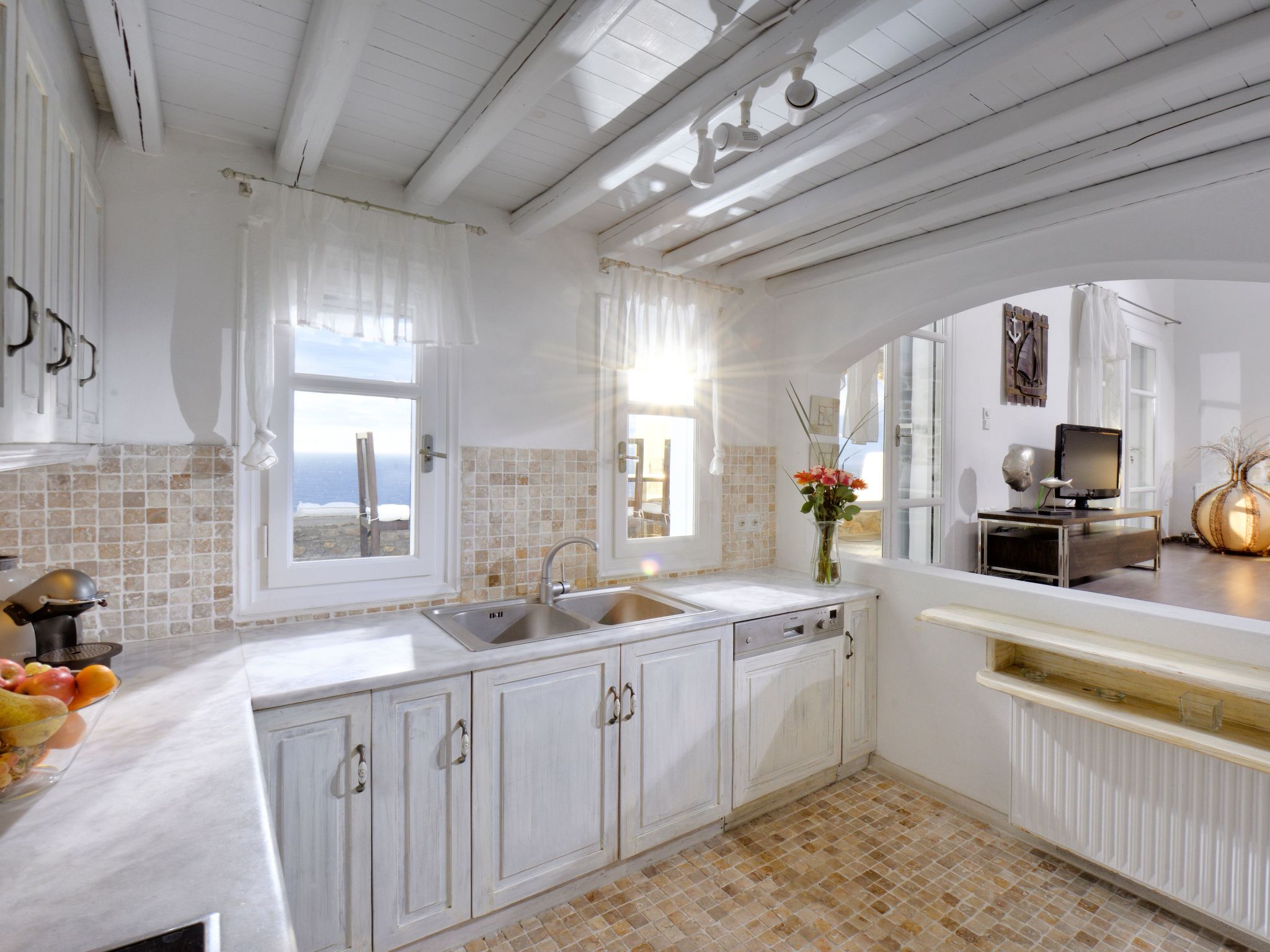 "Calypso Sunset" mit Terrasse-Dedans