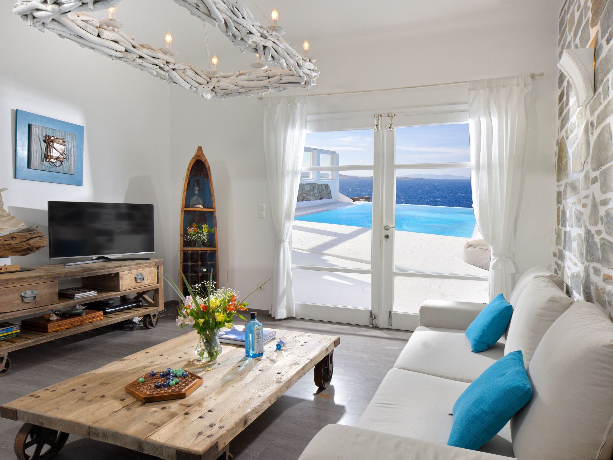 "Calypso Sunset" mit Terrasse-Dedans