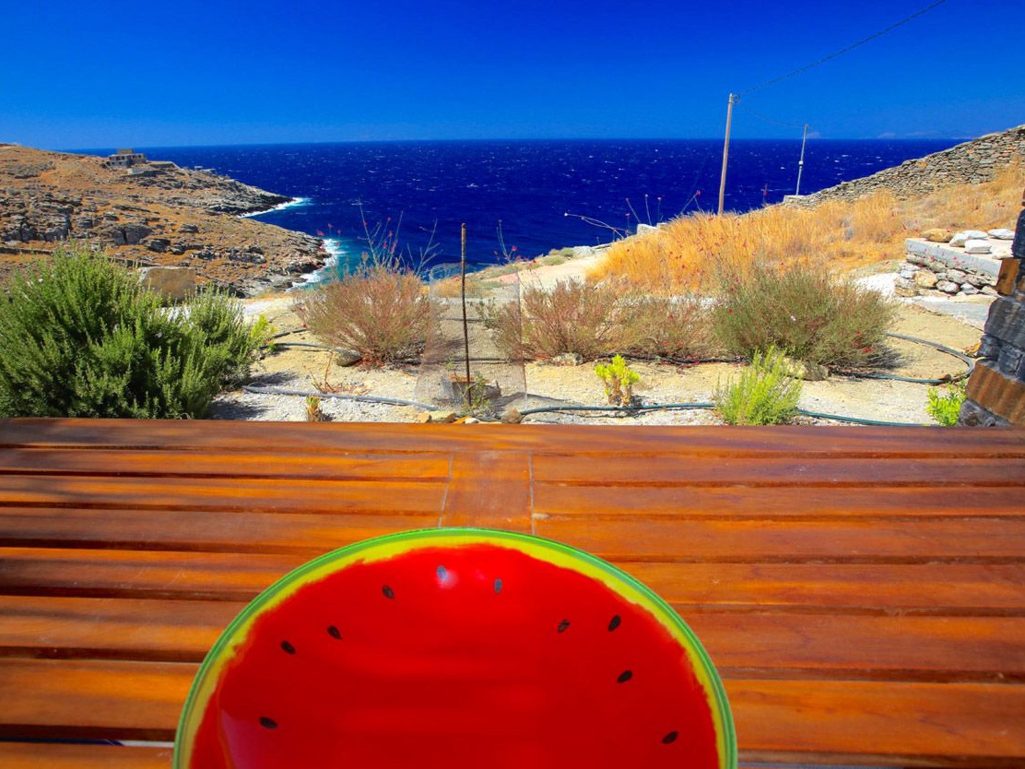 Ruhig gelegene Wohnung mit Meerblick an einem abgelegenen Strand