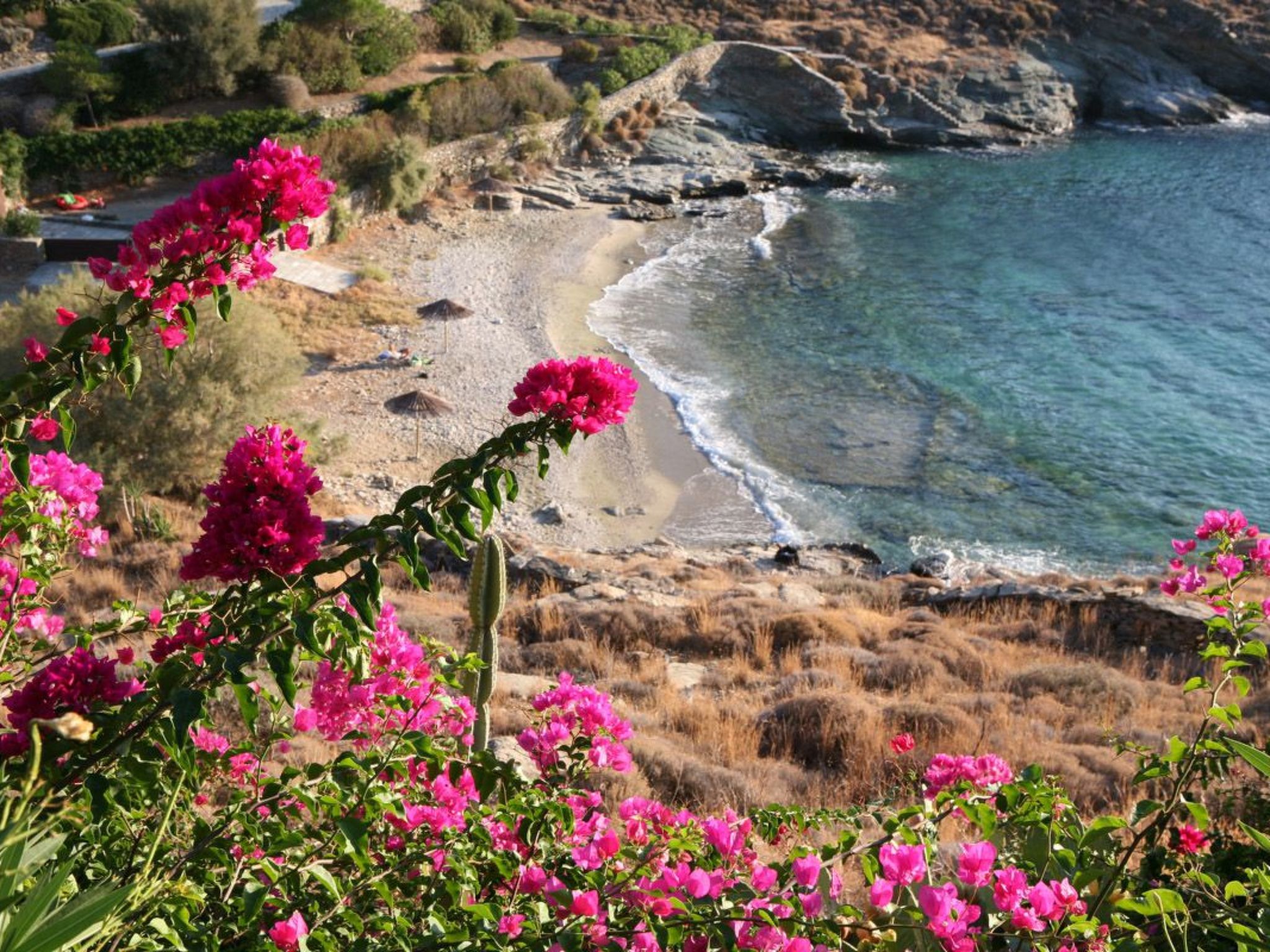 Luxuriöse, ruhige Wohnung direkt am Meer - Privatstrand