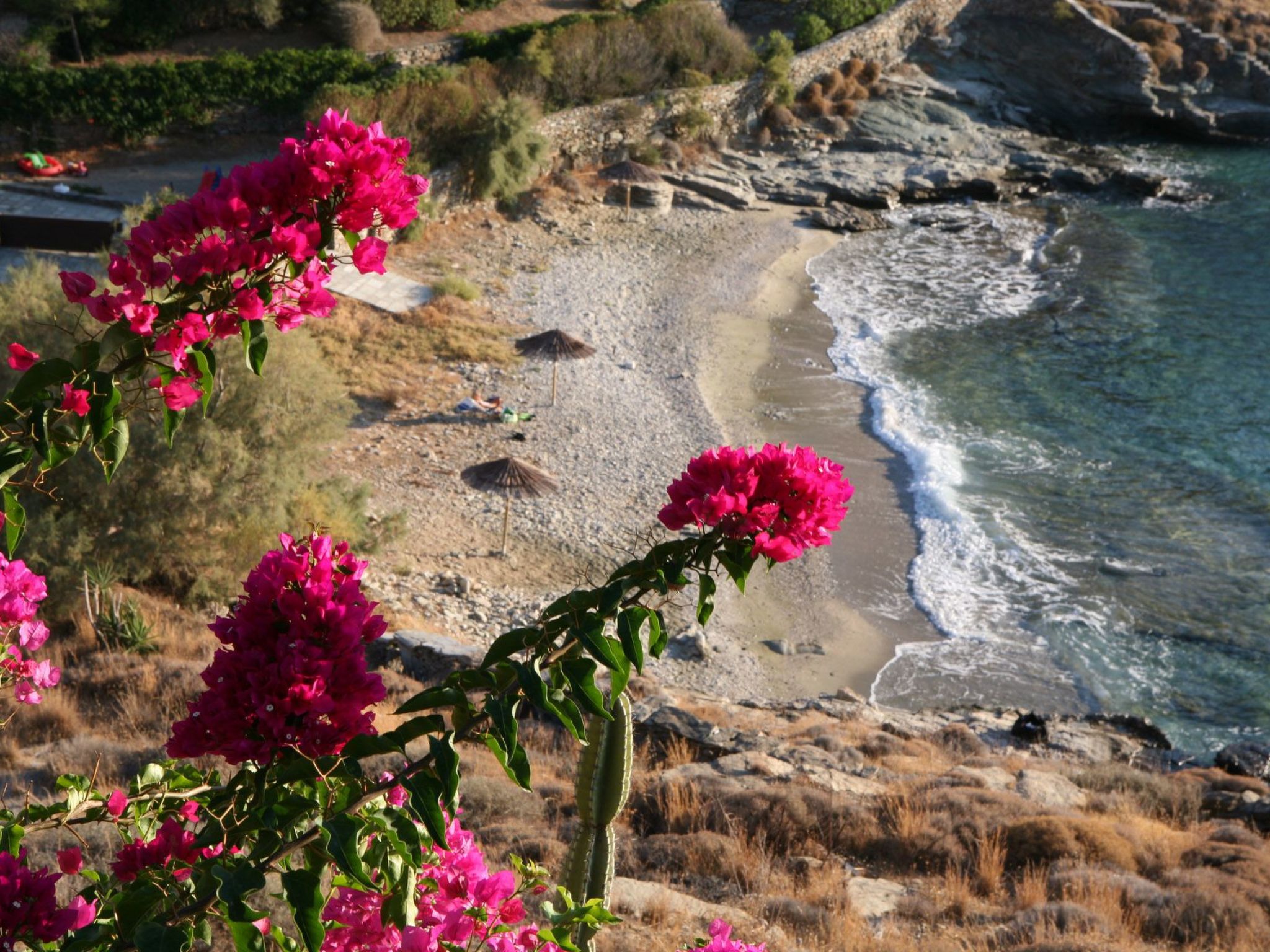 Luxuriöse, ruhige Wohnung direkt am Meer - Privatstrand-Buiten