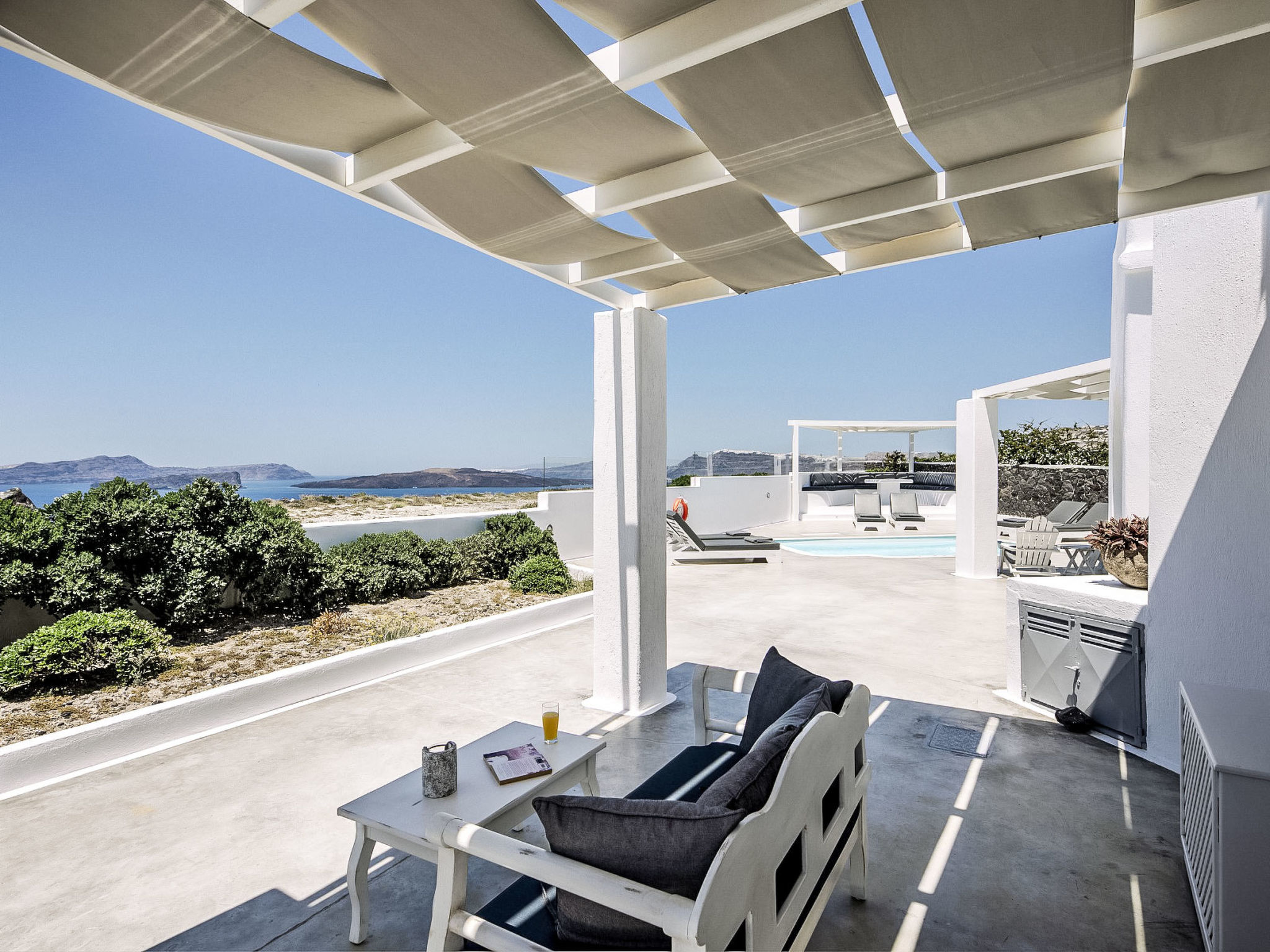 Hemera Ferienhaus Villa auf Santorin - Buiten