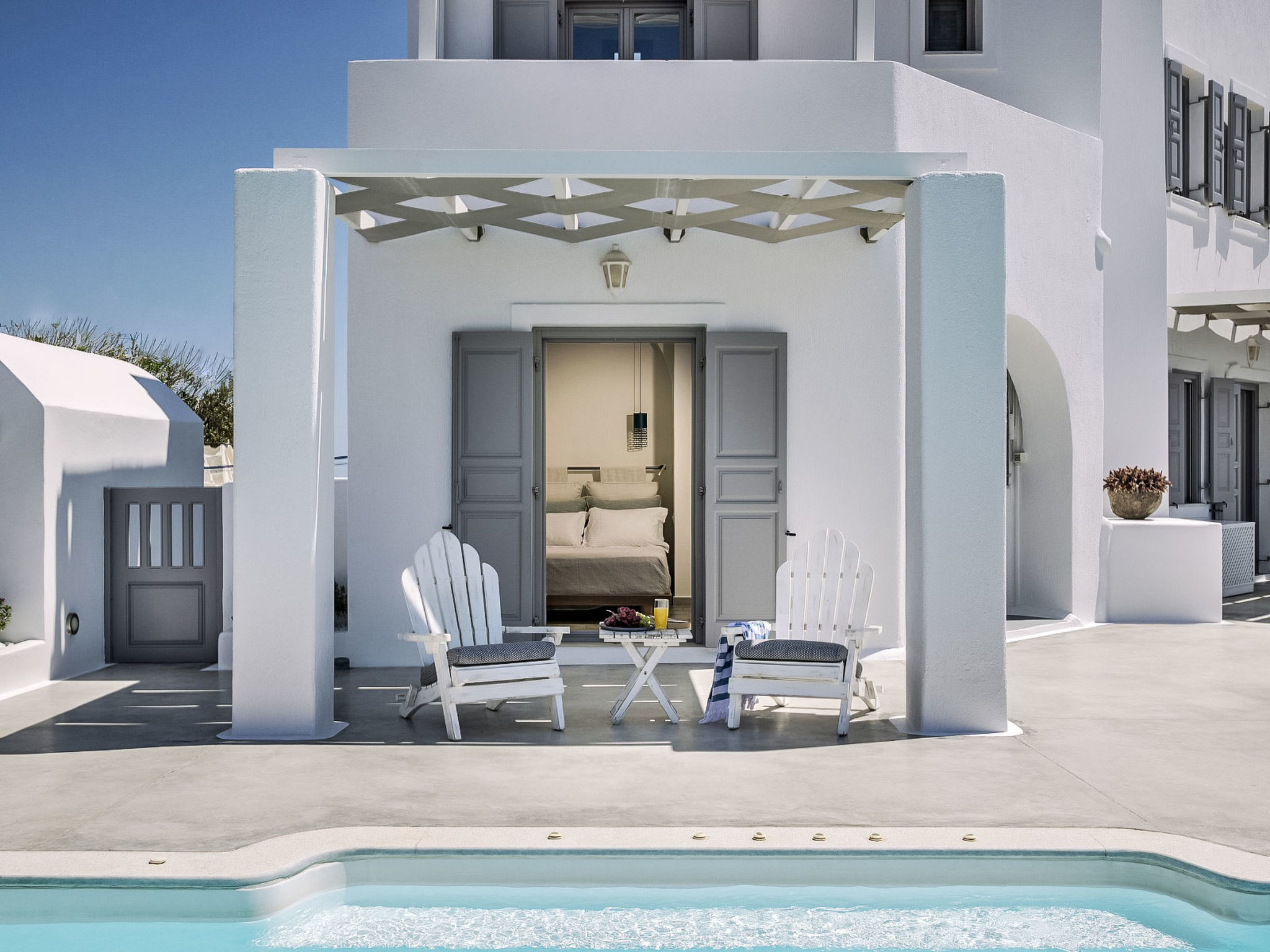 Hemera Ferienhaus Villa auf Santorin - Buiten