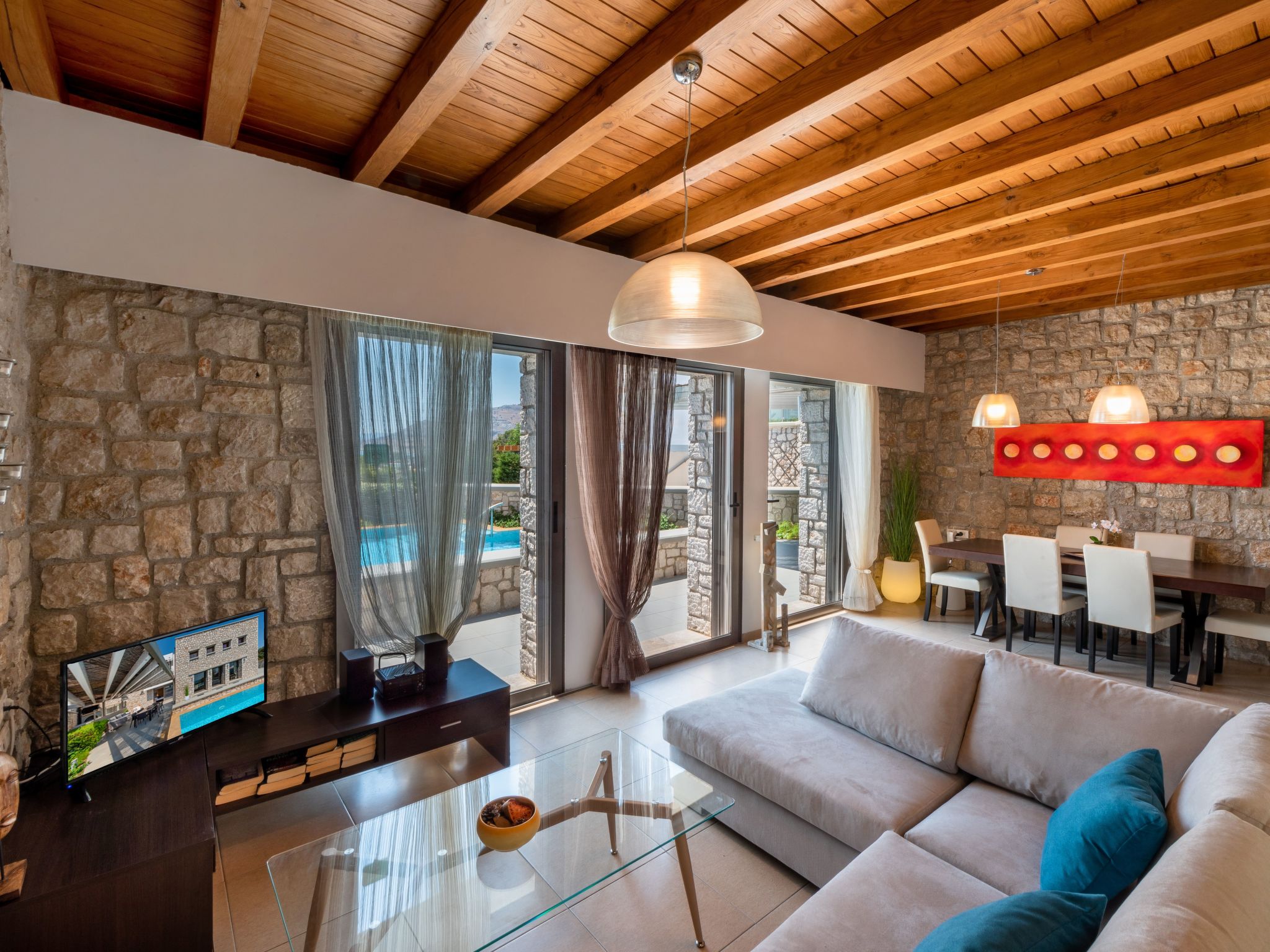 Villa CostaMare - Luxuriöse, neu gebaute Steinvilla-Dedans