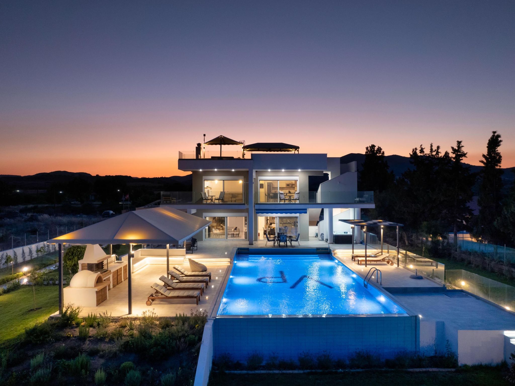 Strandvilla Viviane Paulos für 12 Personen Villa in Gennadi