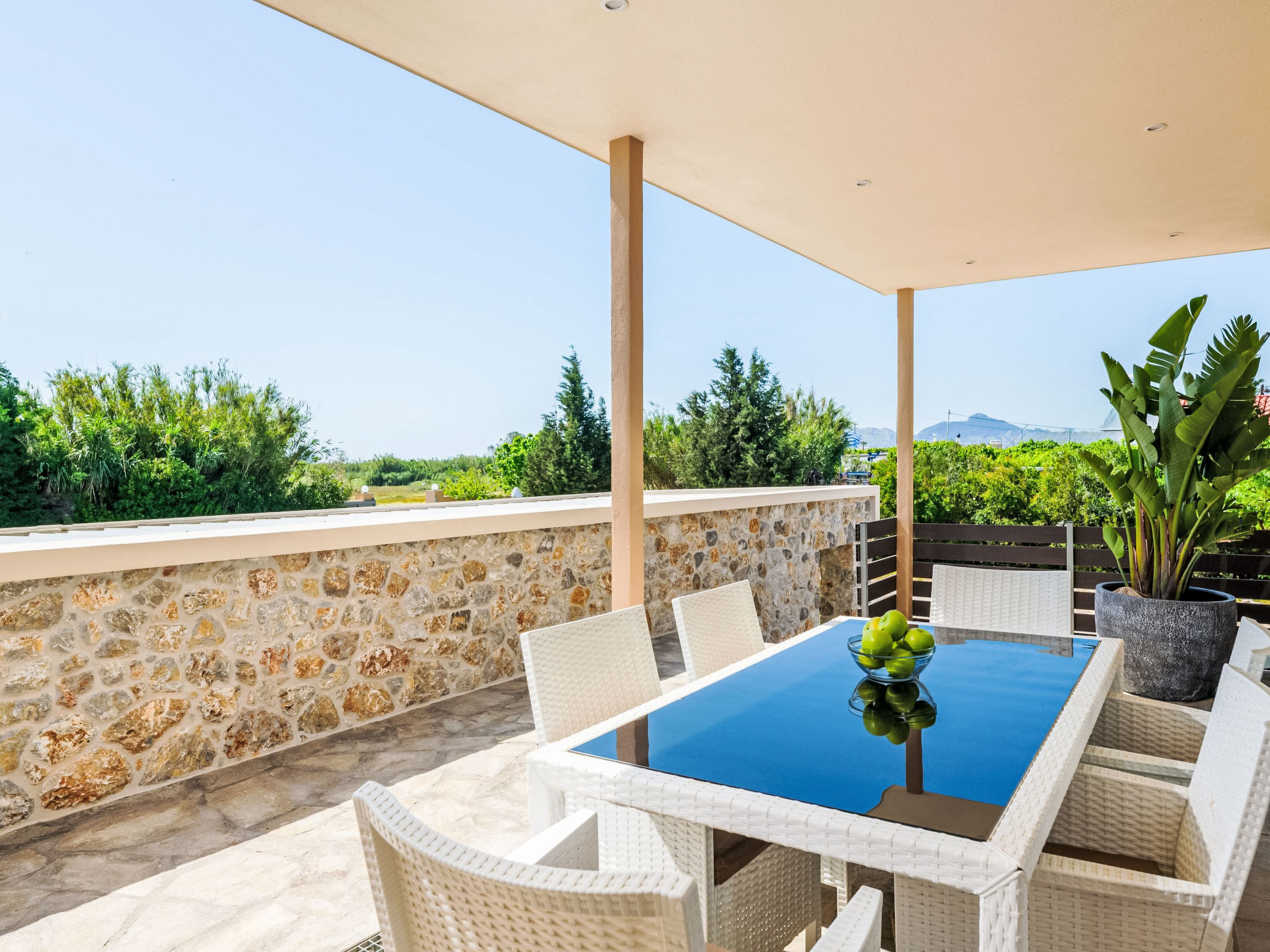 Villa Sofia neben dem Strand von Afandou - Buiten