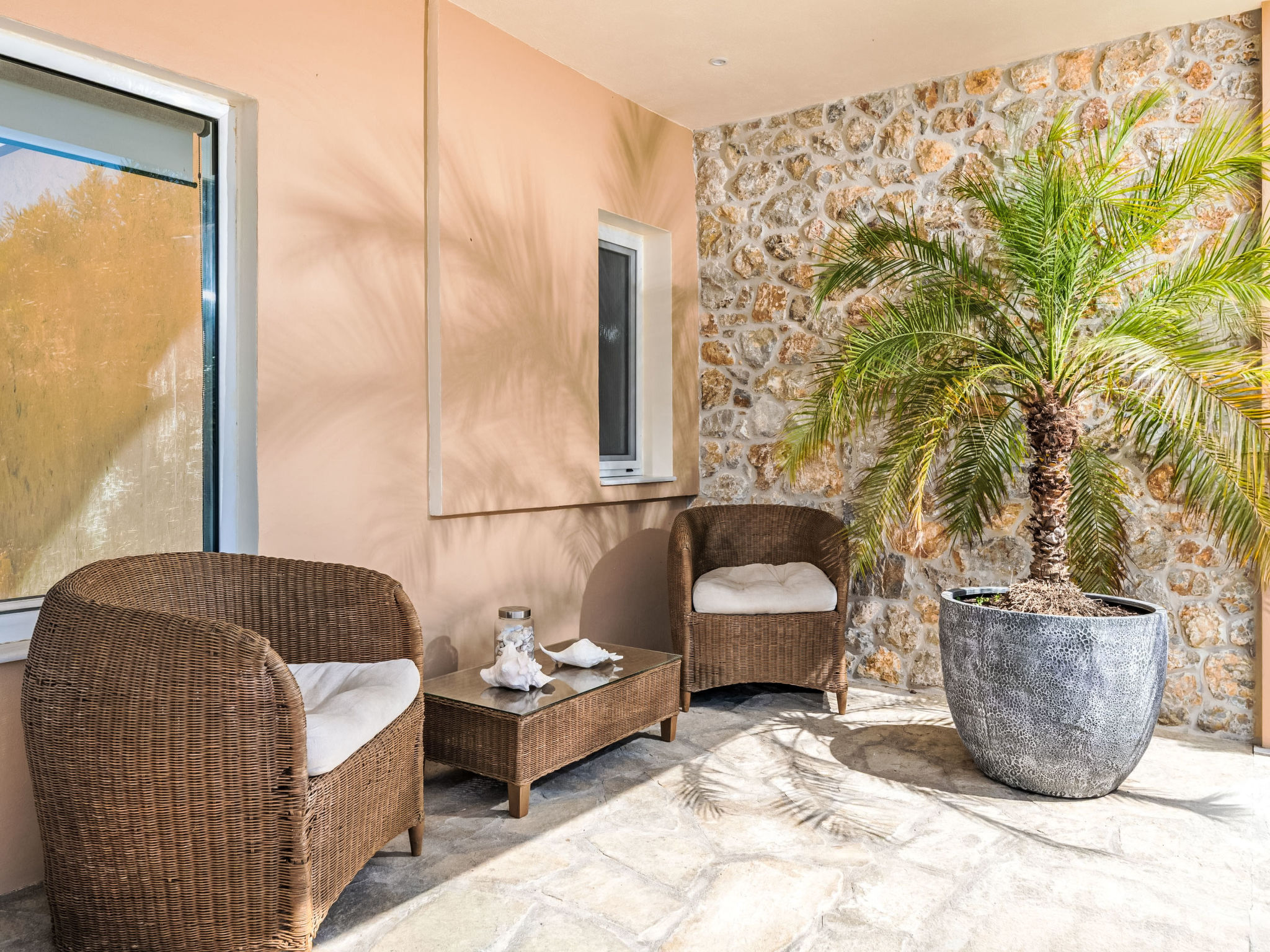 Villa Sofia neben dem Strand von Afandou - Buiten