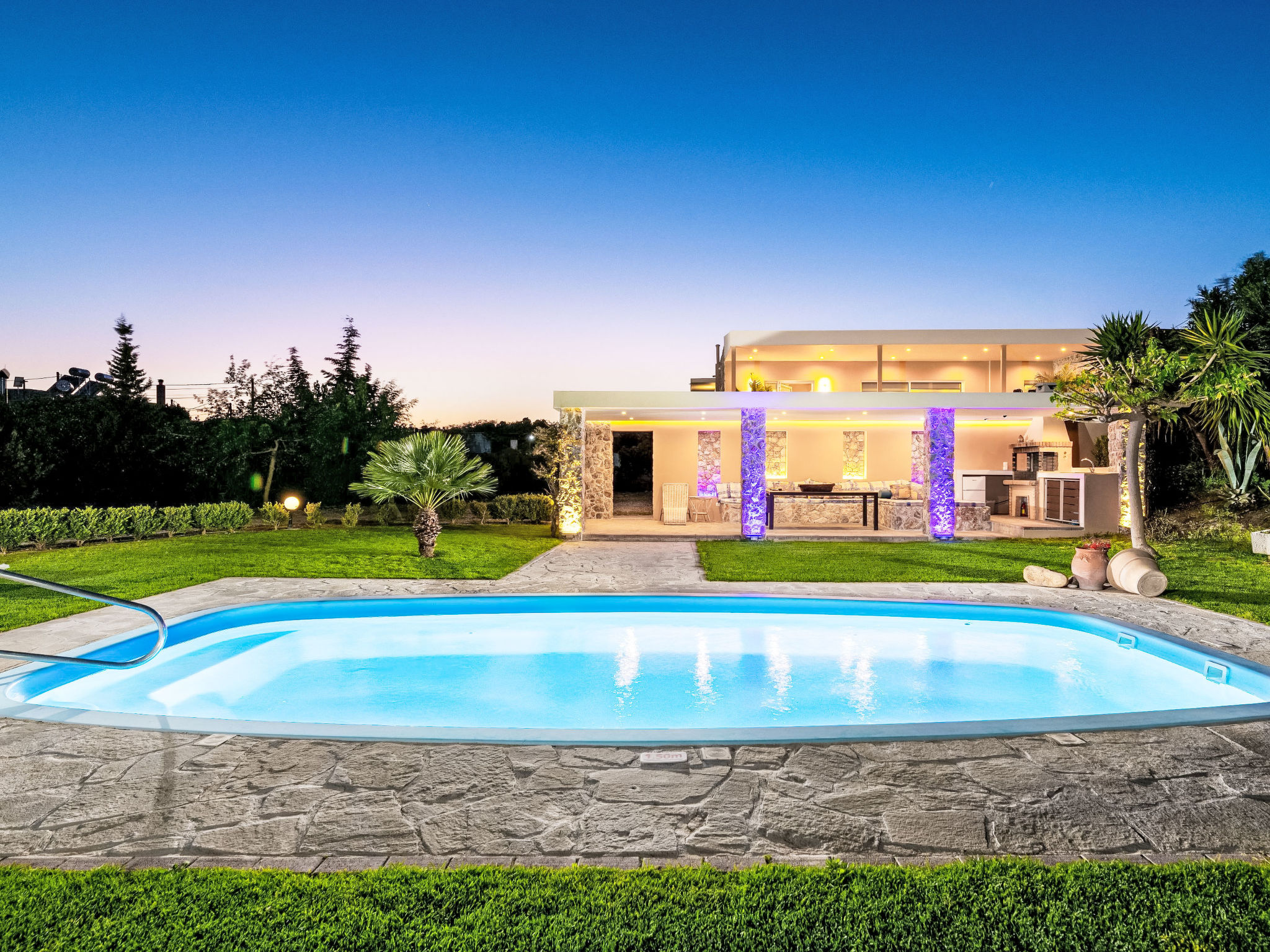 Villa Sofia neben dem Strand von Afandou - Buiten