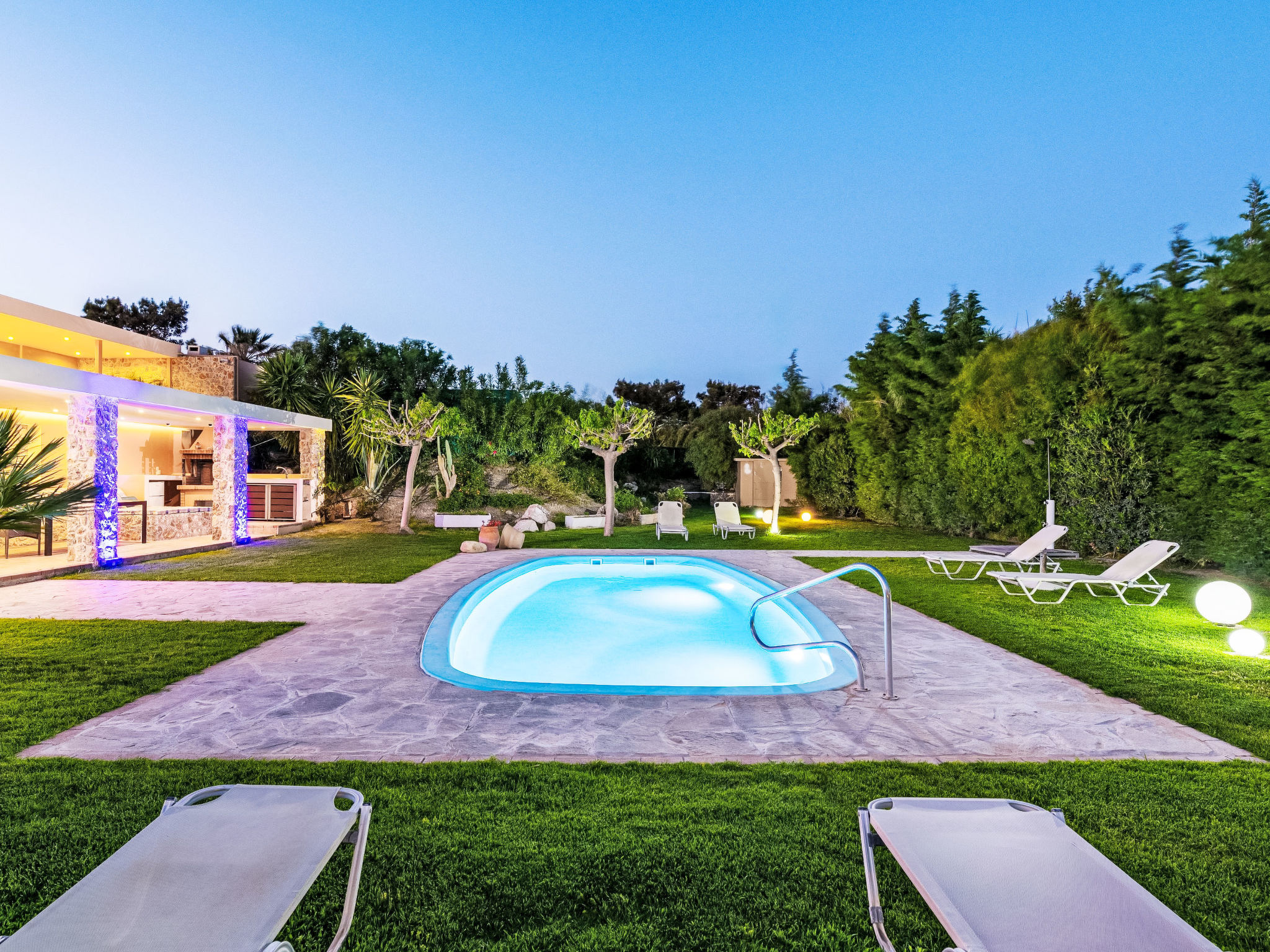 Villa Sofia neben dem Strand von Afandou - Buiten