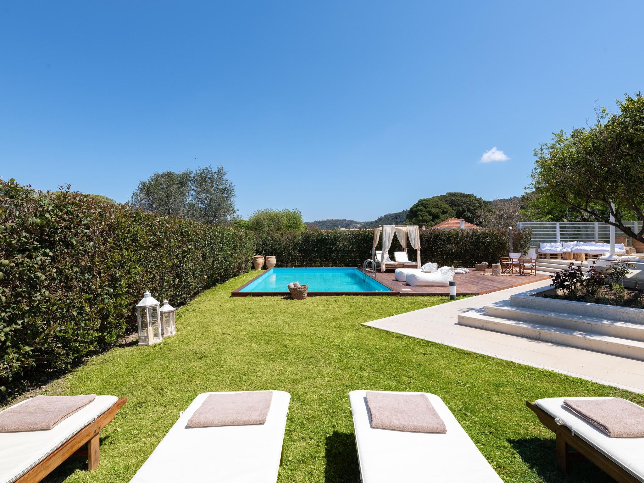 Schöne weiße Ferienvilla Liebe-Dedans