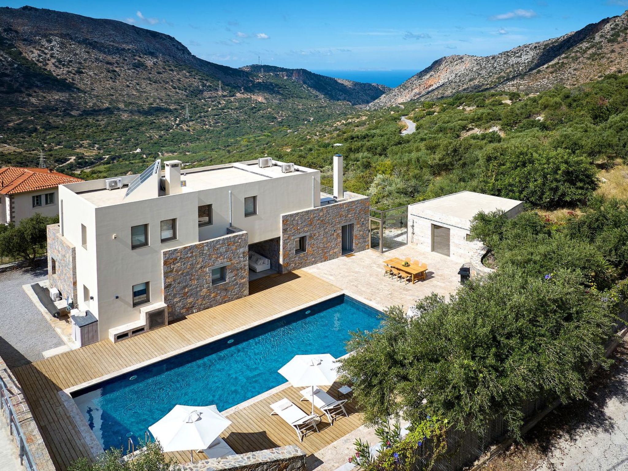 Villa Adagio mit Privatpool in Vrachasi, Kreta-Binnen