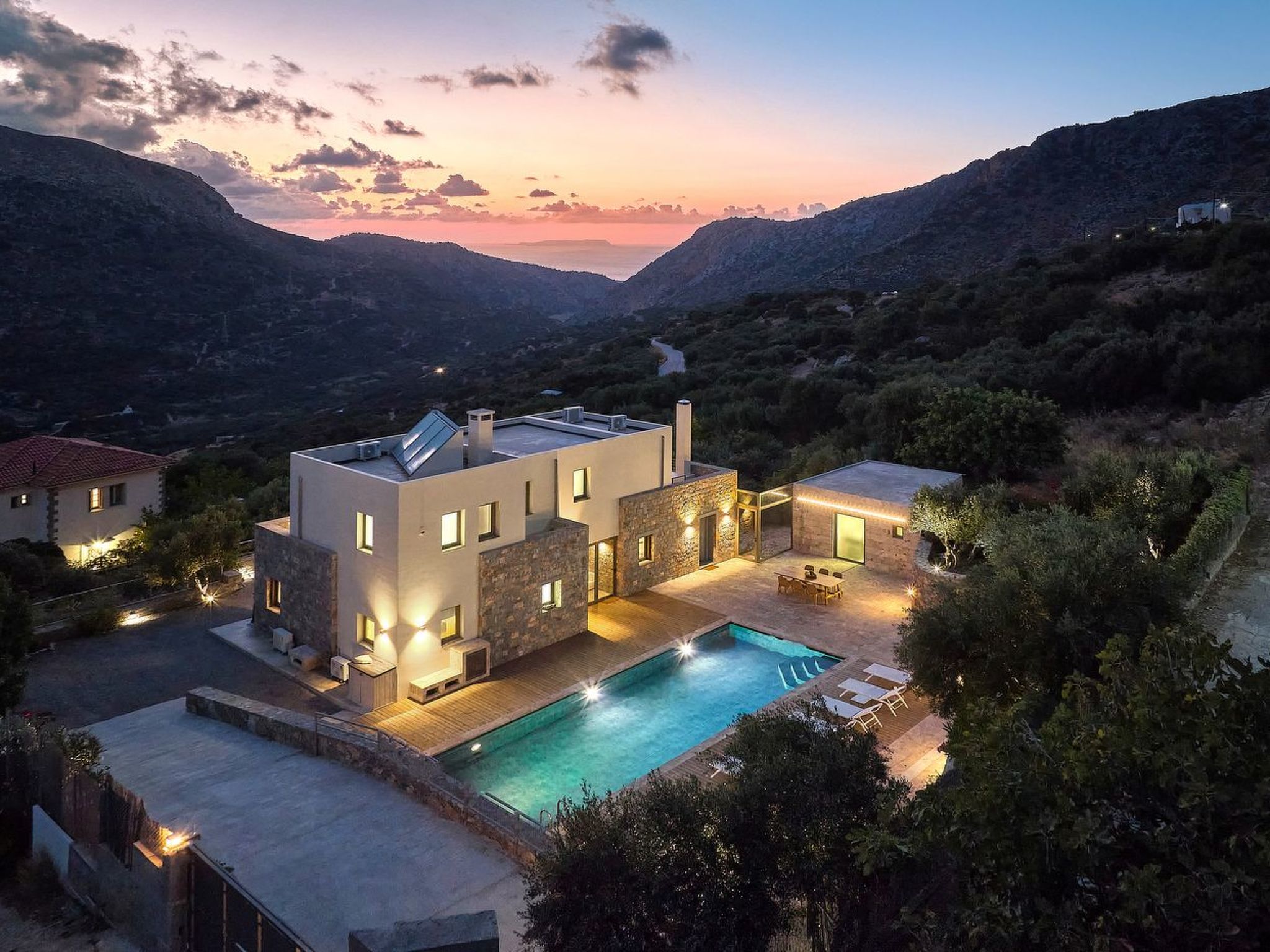 Villa Adagio mit Privatpool in Vrachasi, Kreta-Binnen