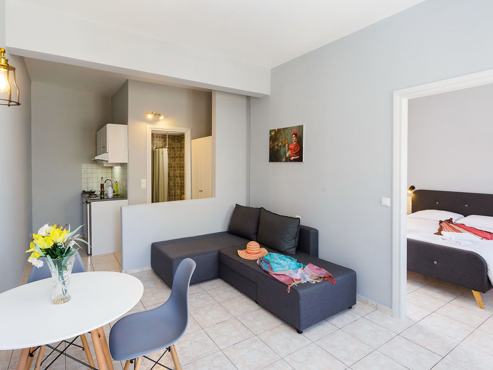 Wohnung in Kato Gouves mit Balkon, Seitenblick