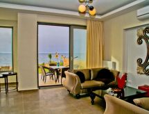 Villa Peri am Strand: Luxe 8-persoons villa direct aan zee in Analipsi - thumbnail 1