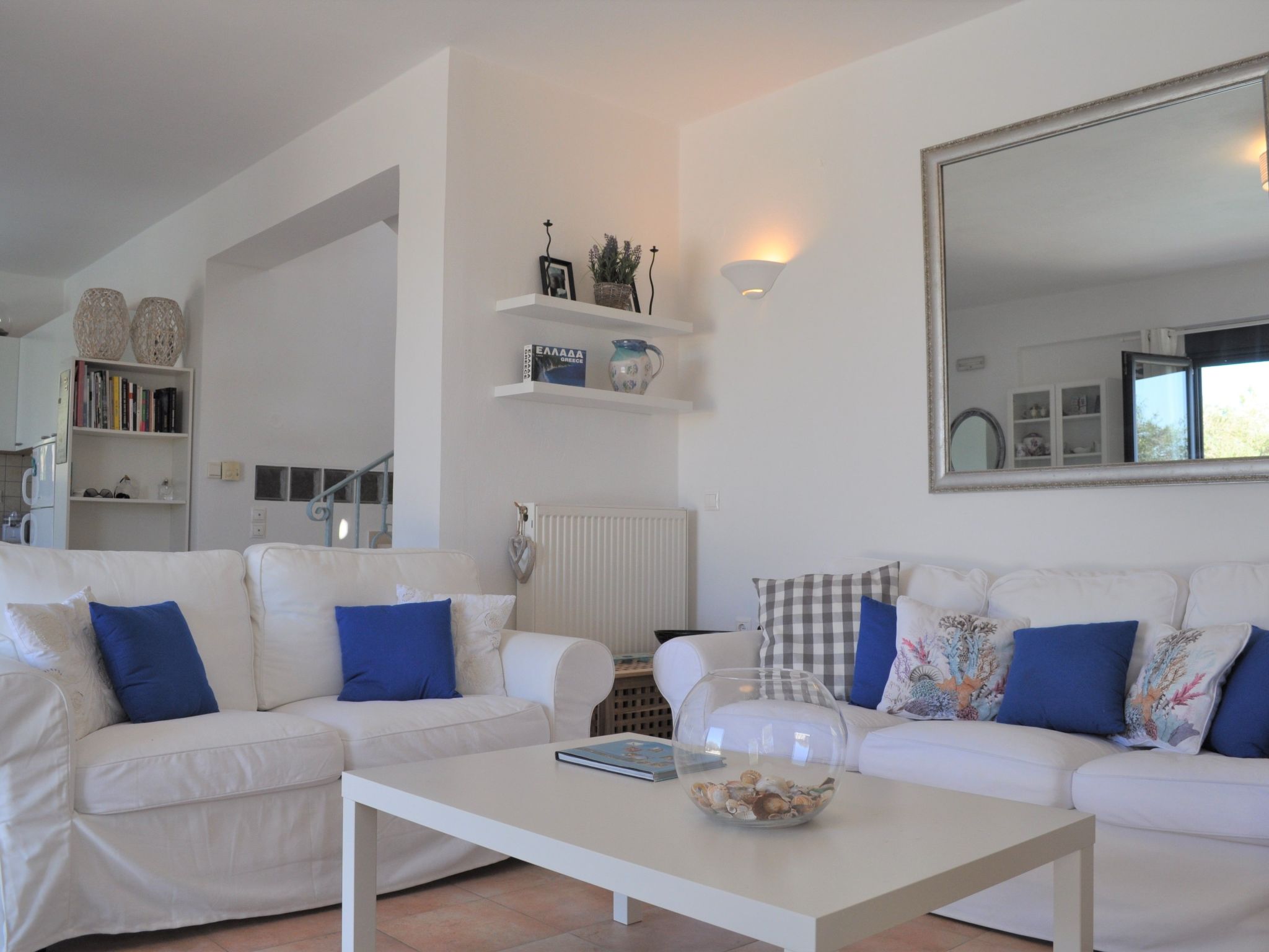 Nefeli Blue Villa in altem Olivenhain, Meerblick-Binnen