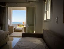 Sunsea Studio met zeezicht voor 3 personen, vlakbij het strand van Analipsi - thumbnail 6