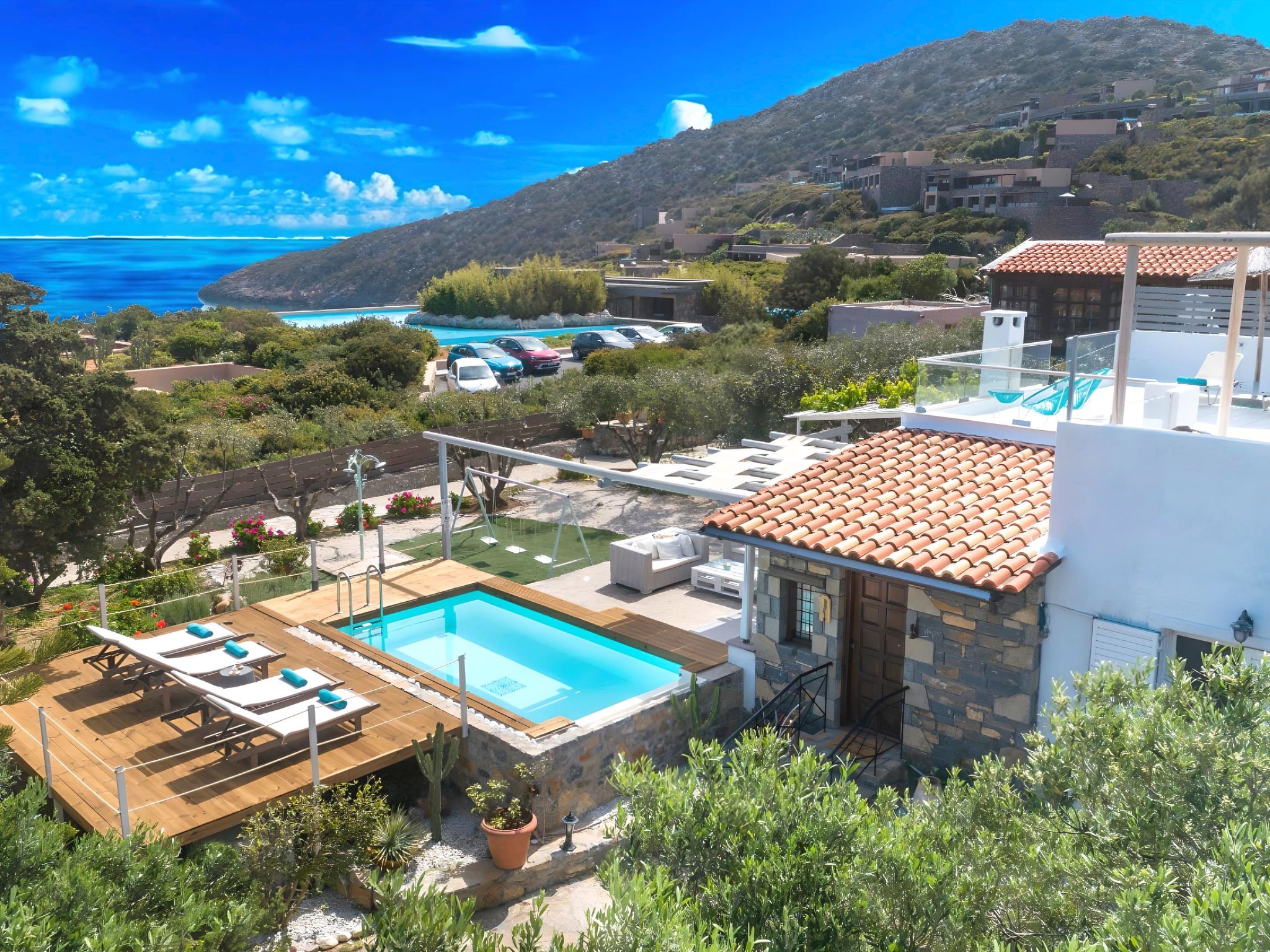 "Cretan Lodge" mit Blick auf das Wasser-Binnen