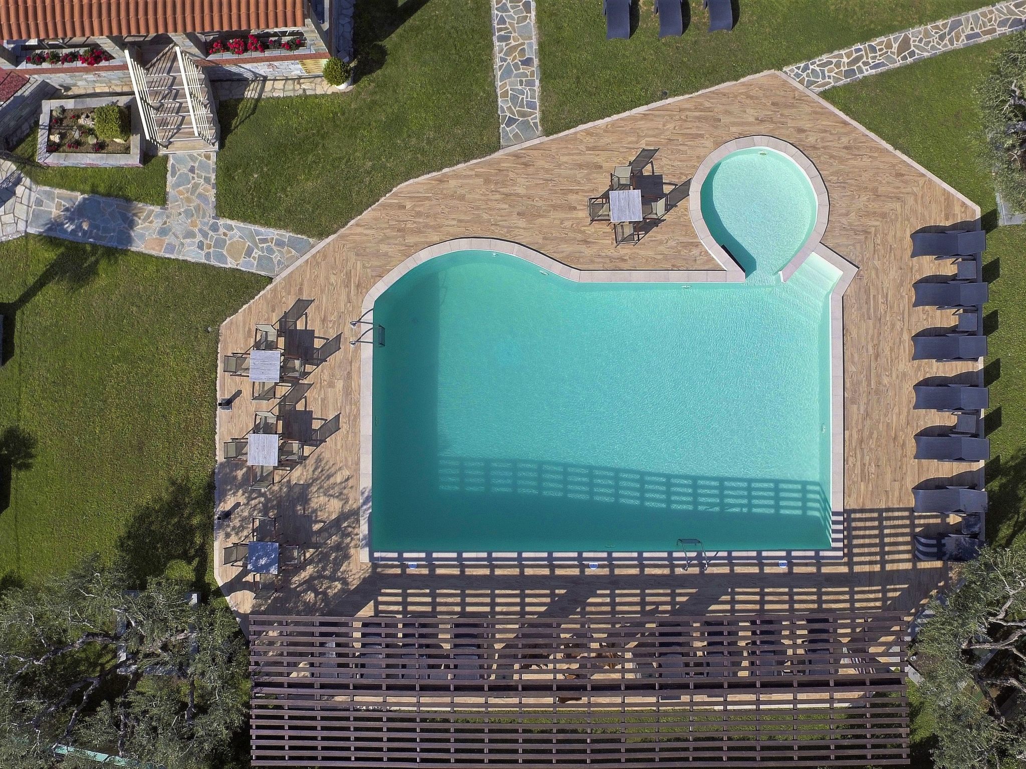 Modernes Studio für 3 Personen, Pool- und Gartenblick-Binnen