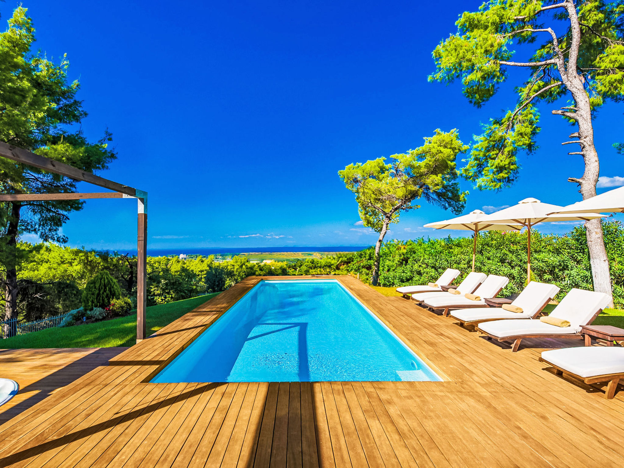 Luxusvilla mit Meerblick und privatem beheiztem Pool und Whirlpool für bis zu 1 - Buiten