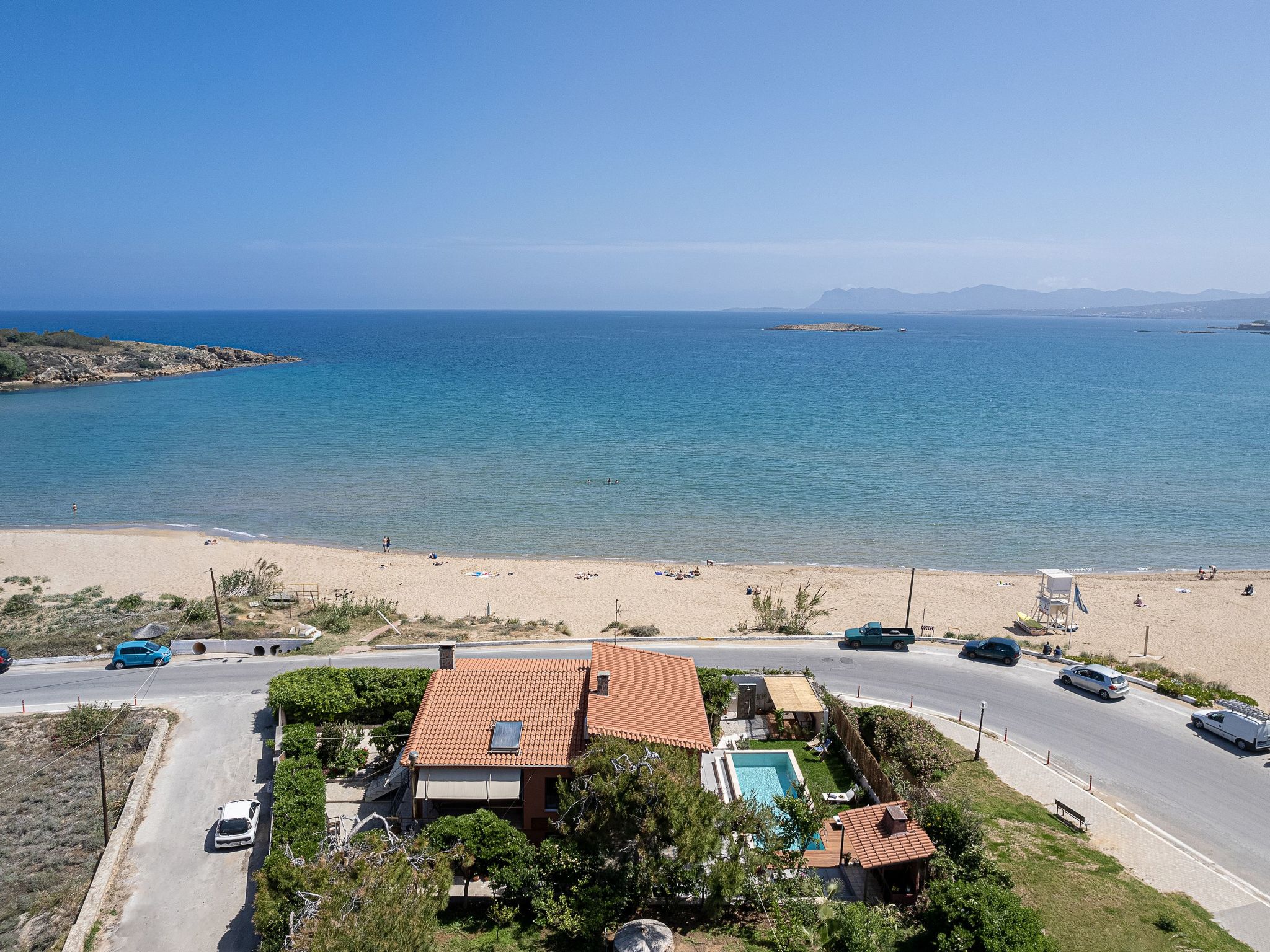 Am Strand mit Pool für eine oder zwei Familien-Dehors