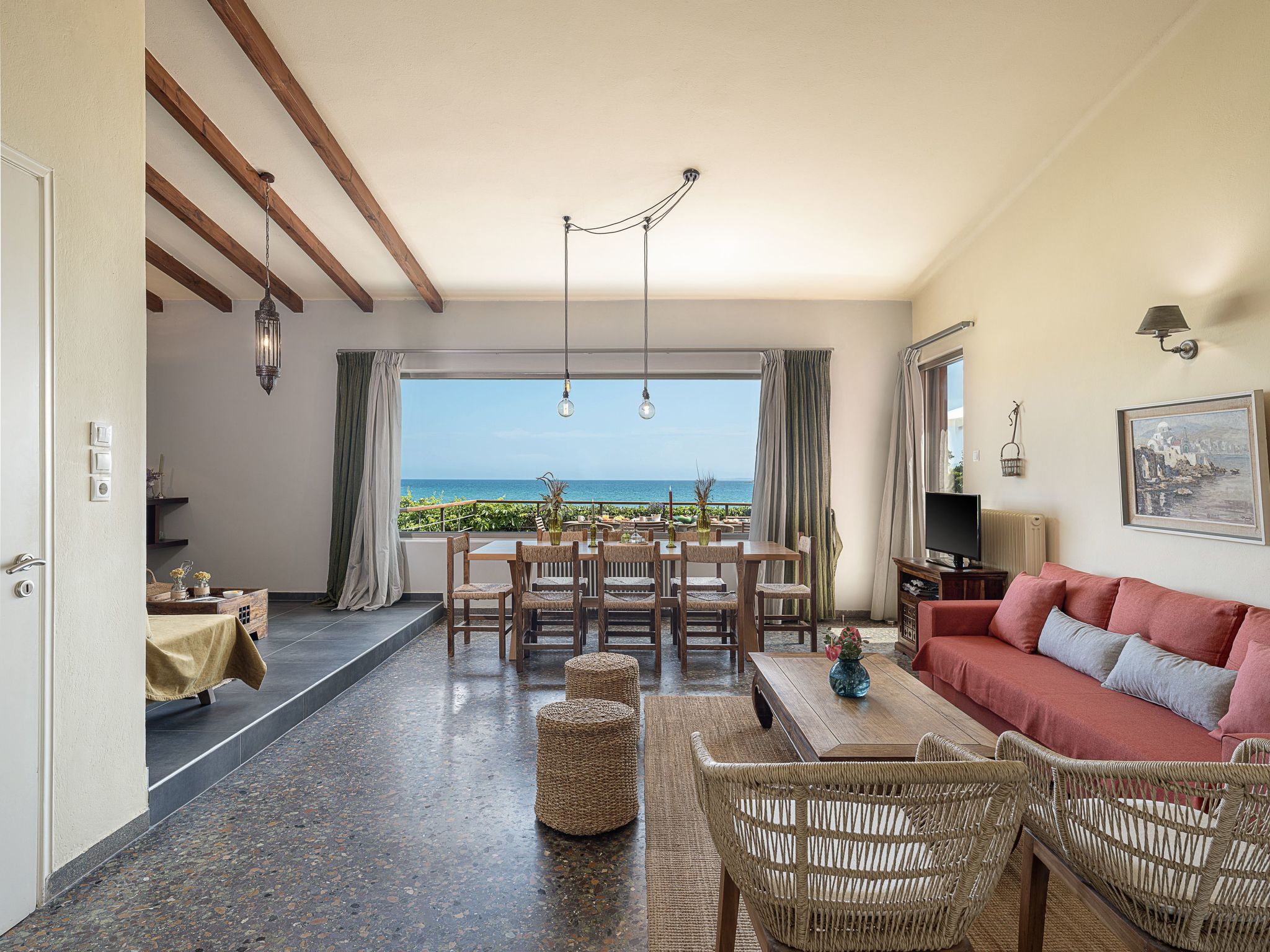 Am Strand mit Pool für eine oder zwei Familien-Dedans