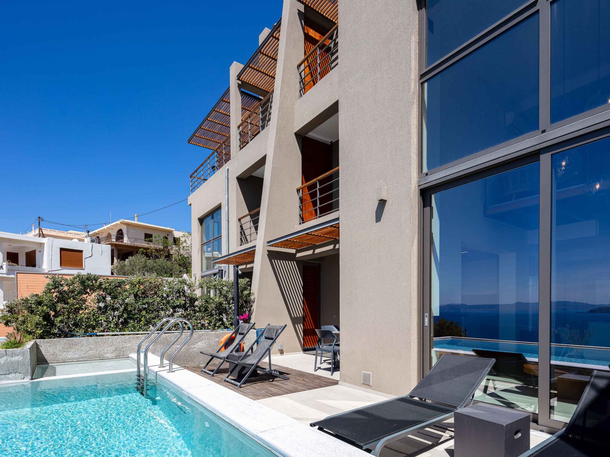 Omnia Villa 2 - ''Beheizter'' Pool, herrlicher Meerblick-Drinnen