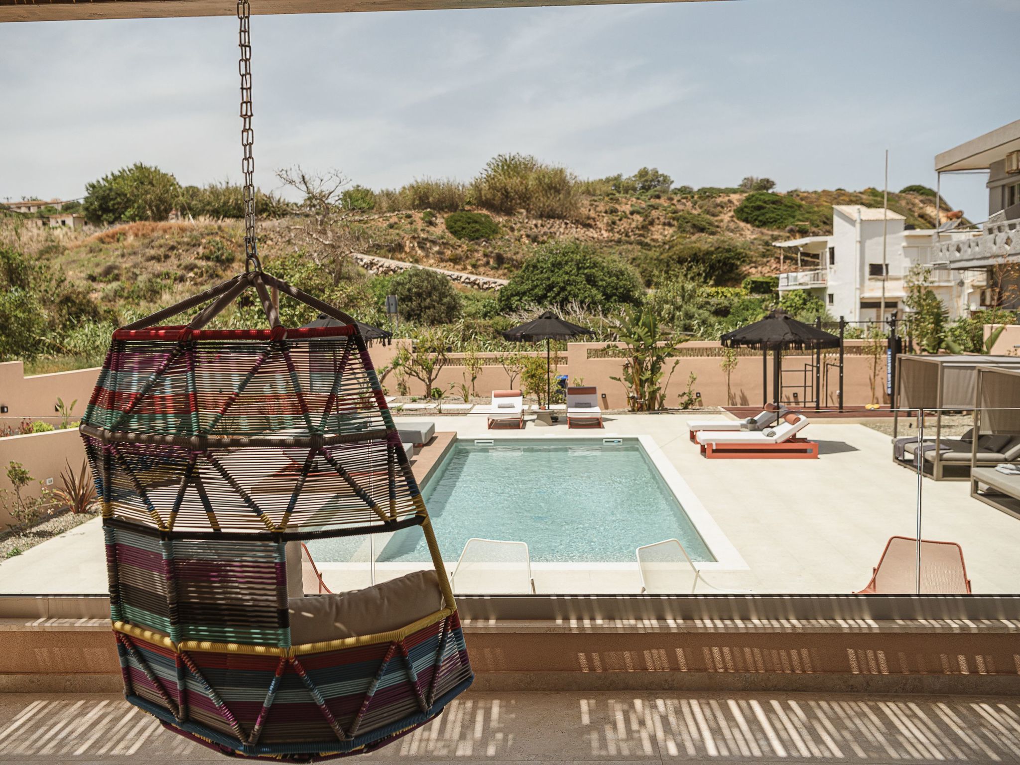 Villa Agali - ''Freier'' beheizter Pool, 70m zum Meer-Binnen