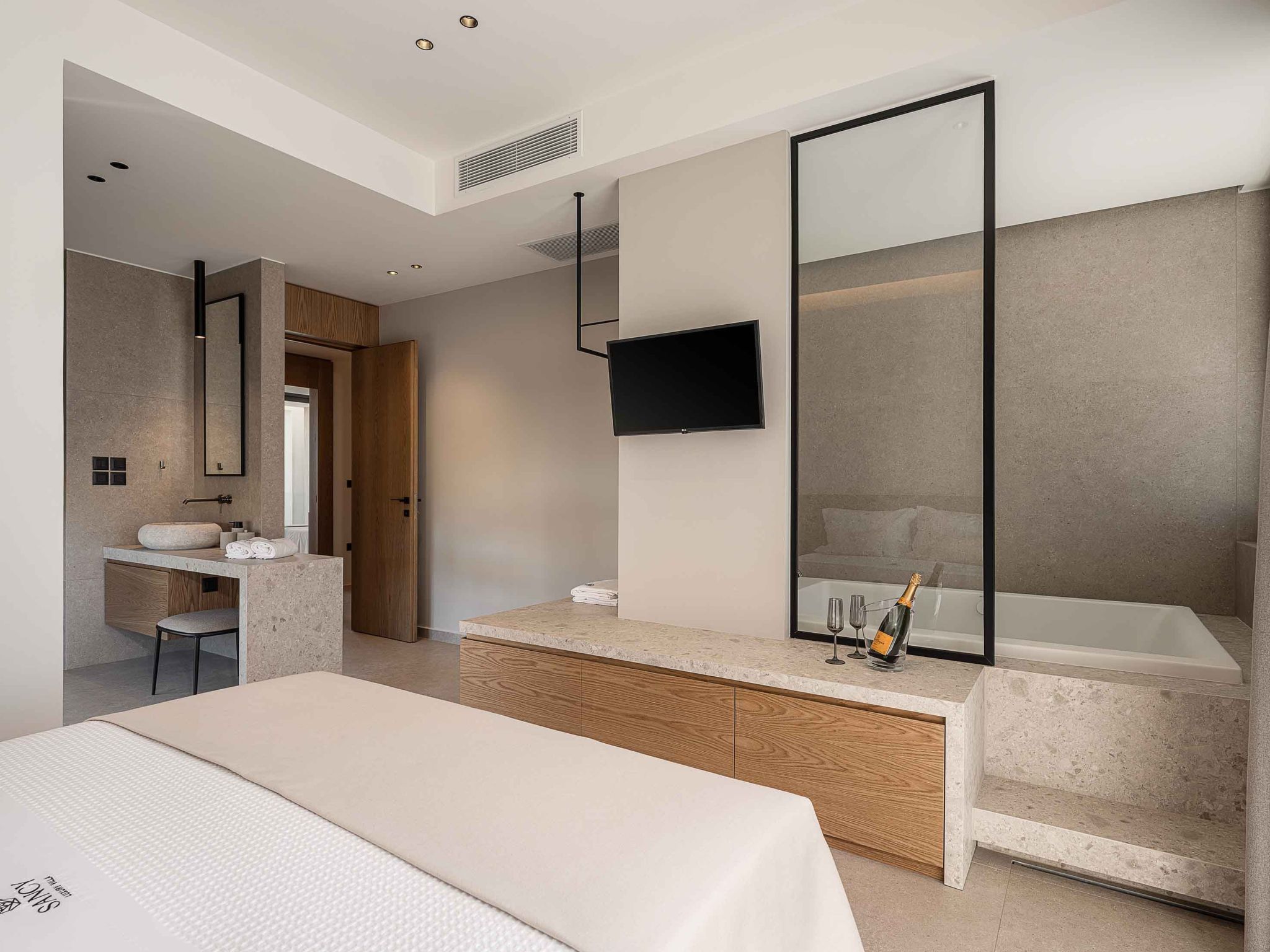 Maison Sancy Luxury Villa-400m Strand, ''Beheizter'' Pool, Fitnessraum – Chambre, photo 40 sur 72