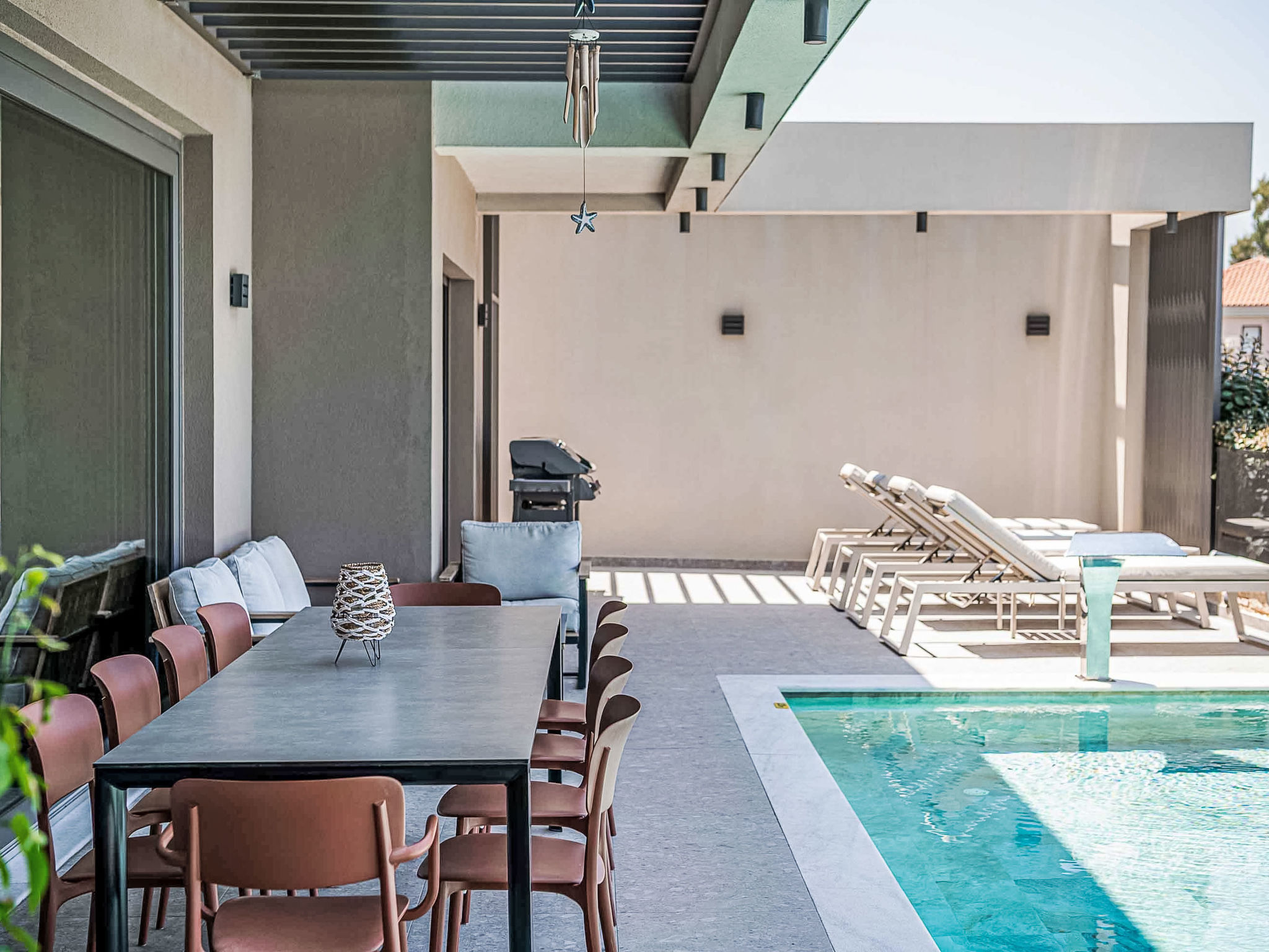 Lusol Seafront Villa II- Heated Pool,100 m See - Buiten
