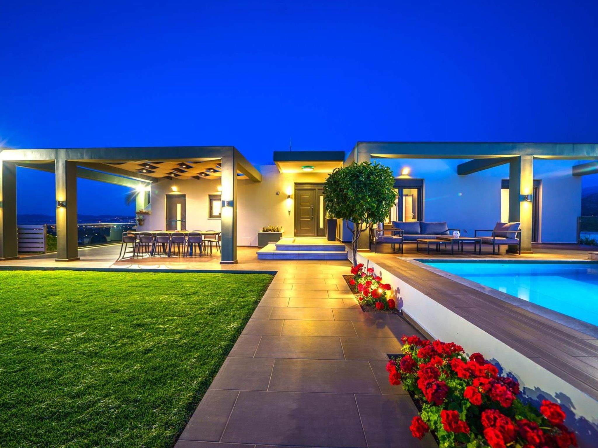 Luxus-Villa Freier beheizter Pool Atemberaubende Aussicht Kreta-Binnen