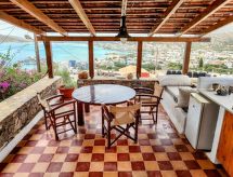 Meerblick-Ferienhaus Argyro in Mavrikiano.