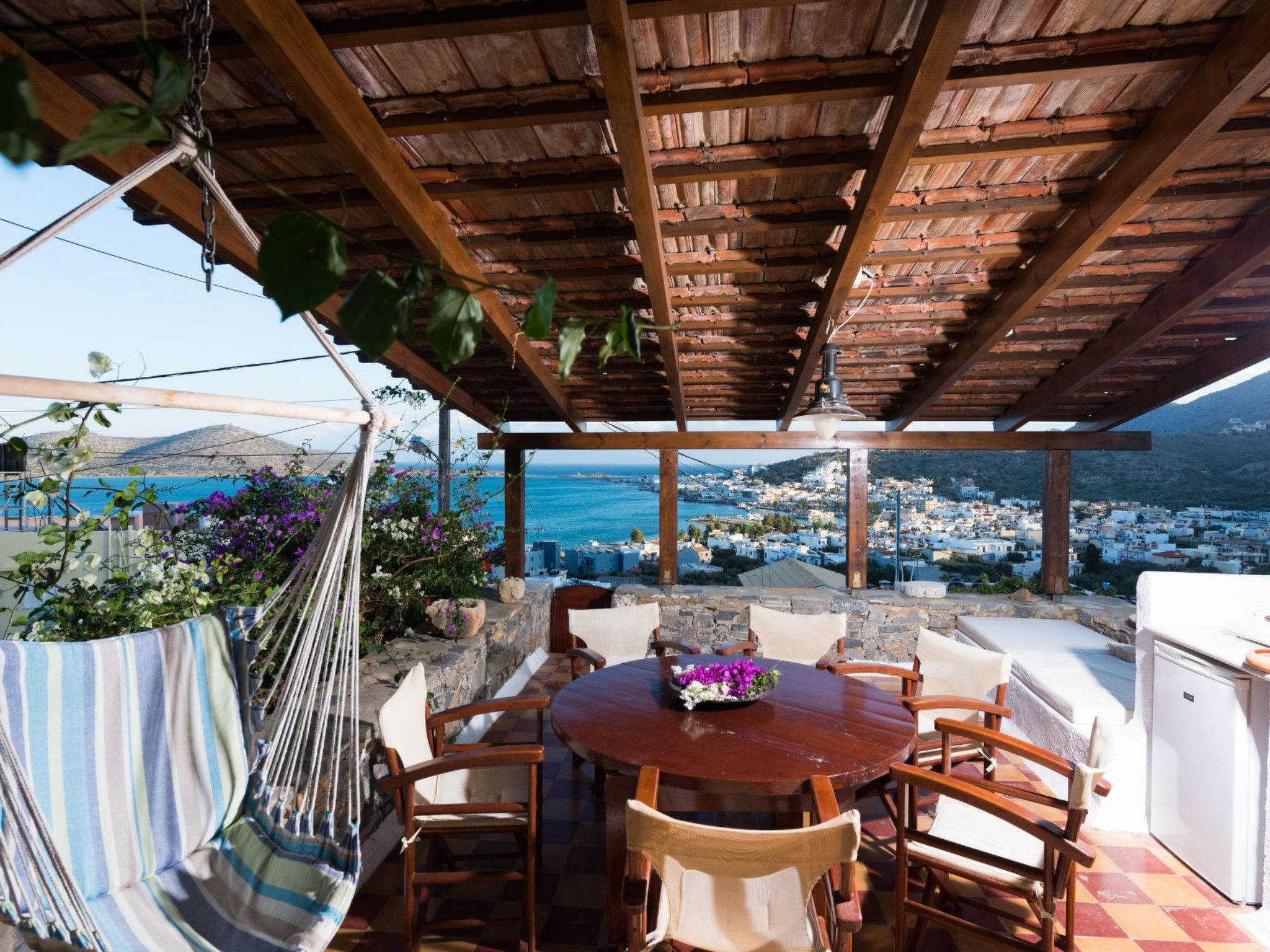 Meerblick-Ferienhaus Argyro in Mavrikiano.-Binnen