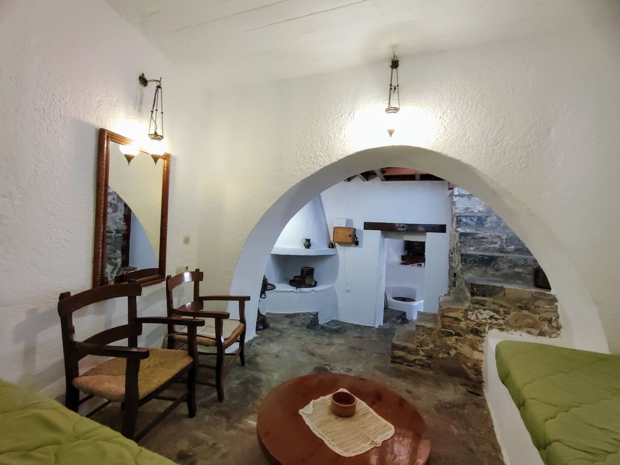 Meerblick-Ferienhaus Argyro in Mavrikiano.-Binnen