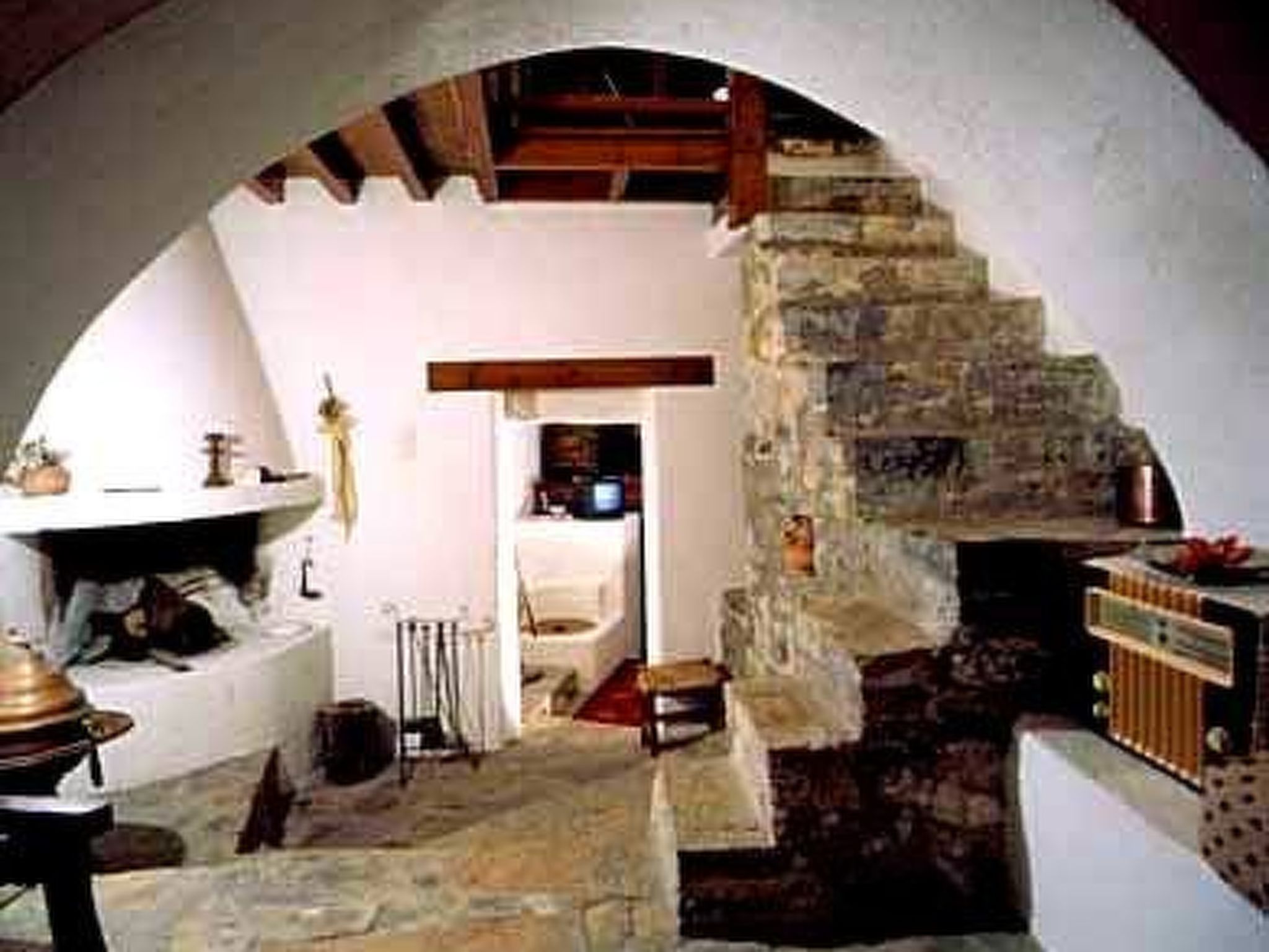 Meerblick-Ferienhaus Argyro in Mavrikiano.-Binnen