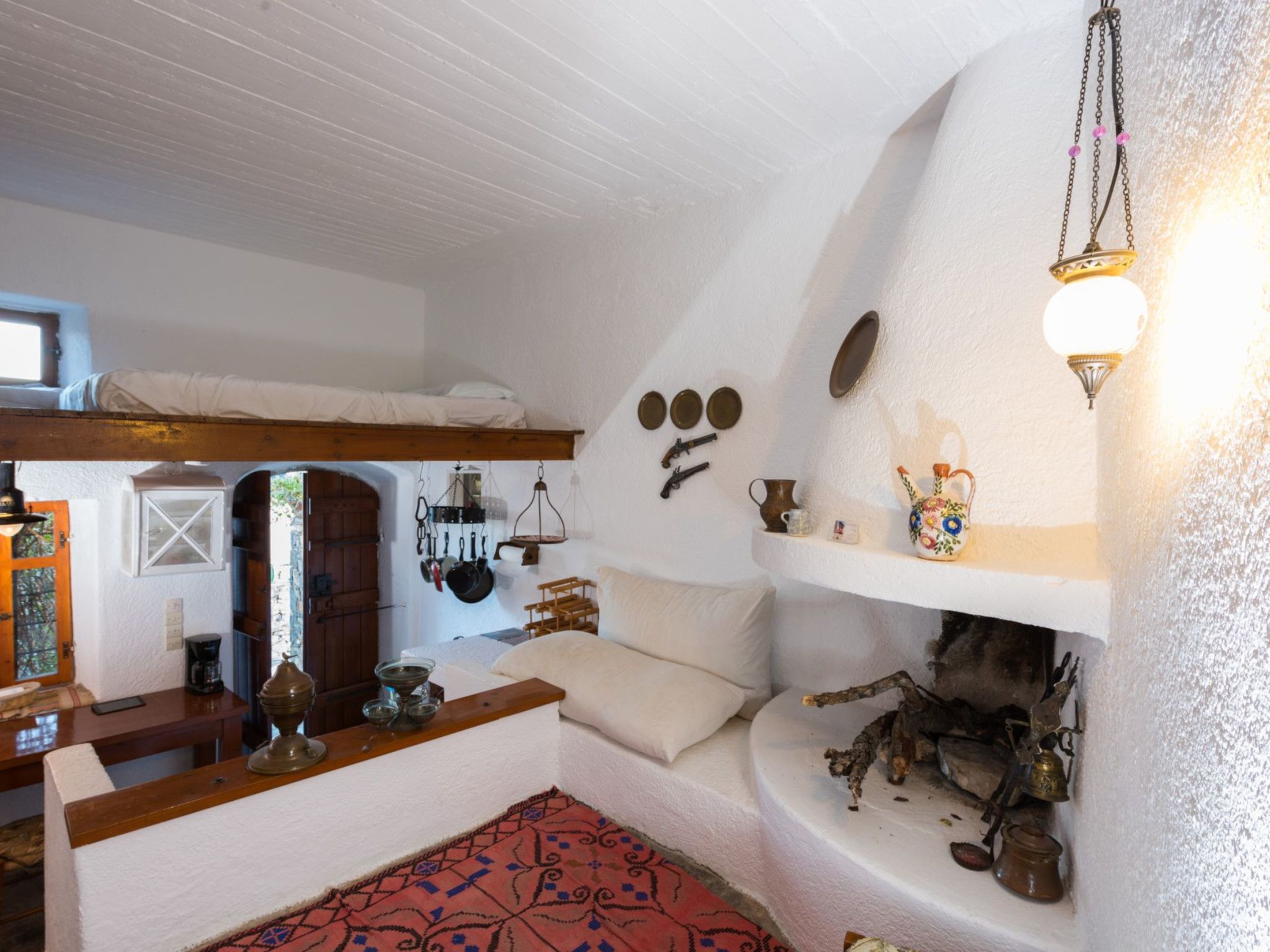 Meerblick-Ferienhaus Argyro in Mavrikiano.-Binnen