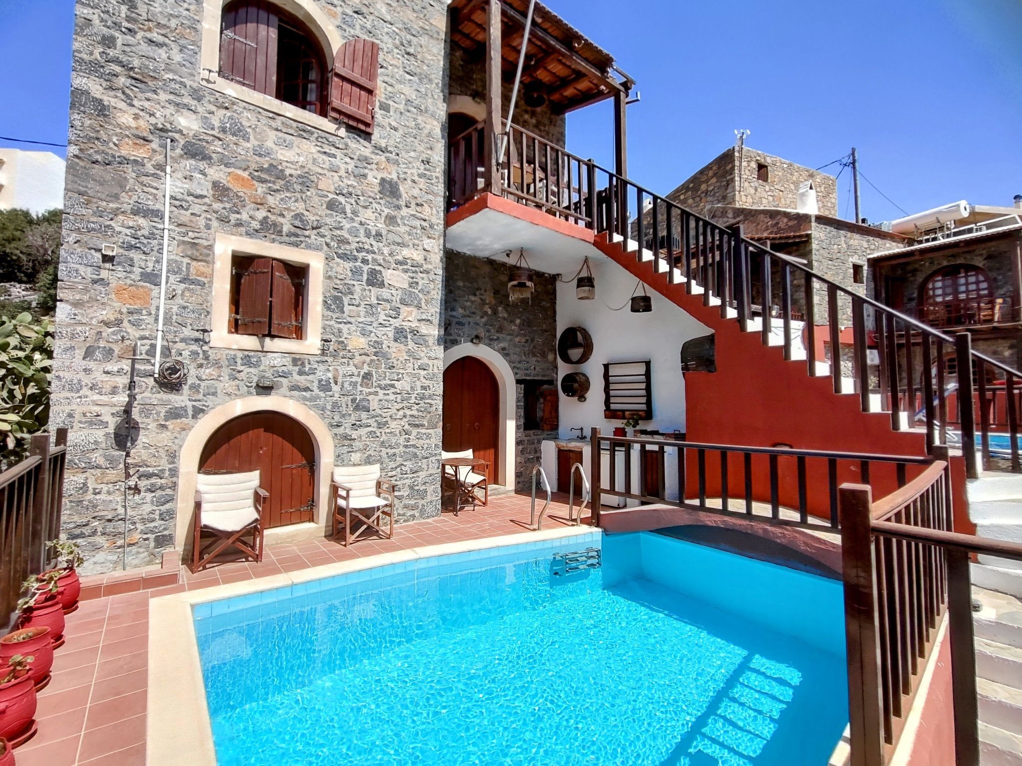 Steinhaus Erato Privater Pool Landschaftliche Kretische Ansichten-Binnen