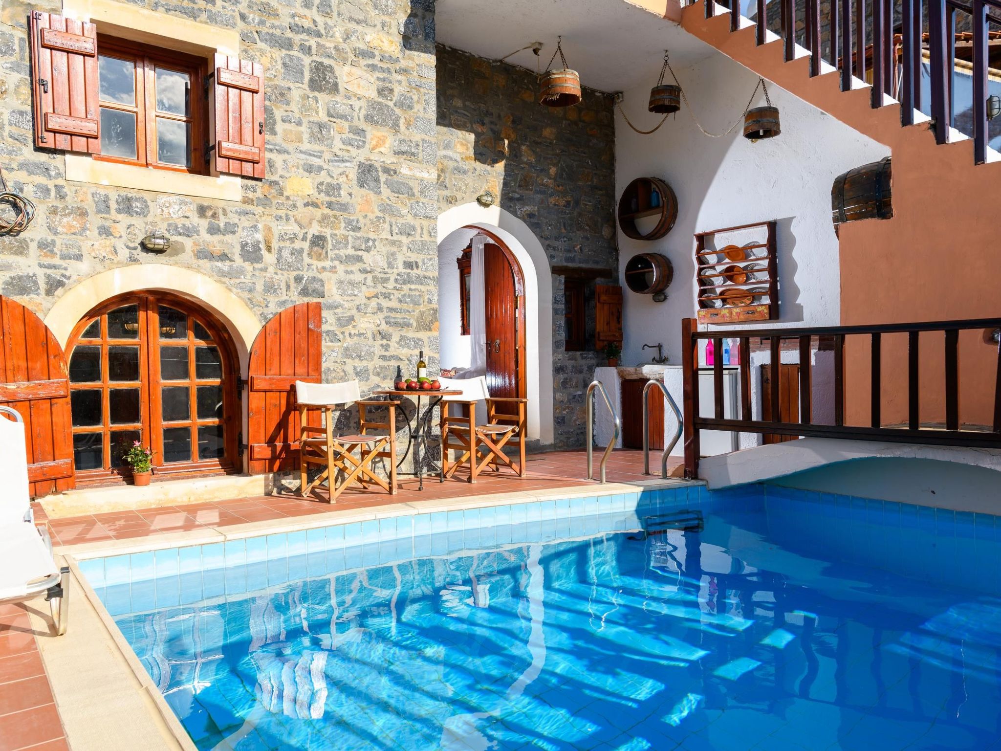 Steinhaus Erato Privater Pool Landschaftliche Kretische Ansichten-Binnen