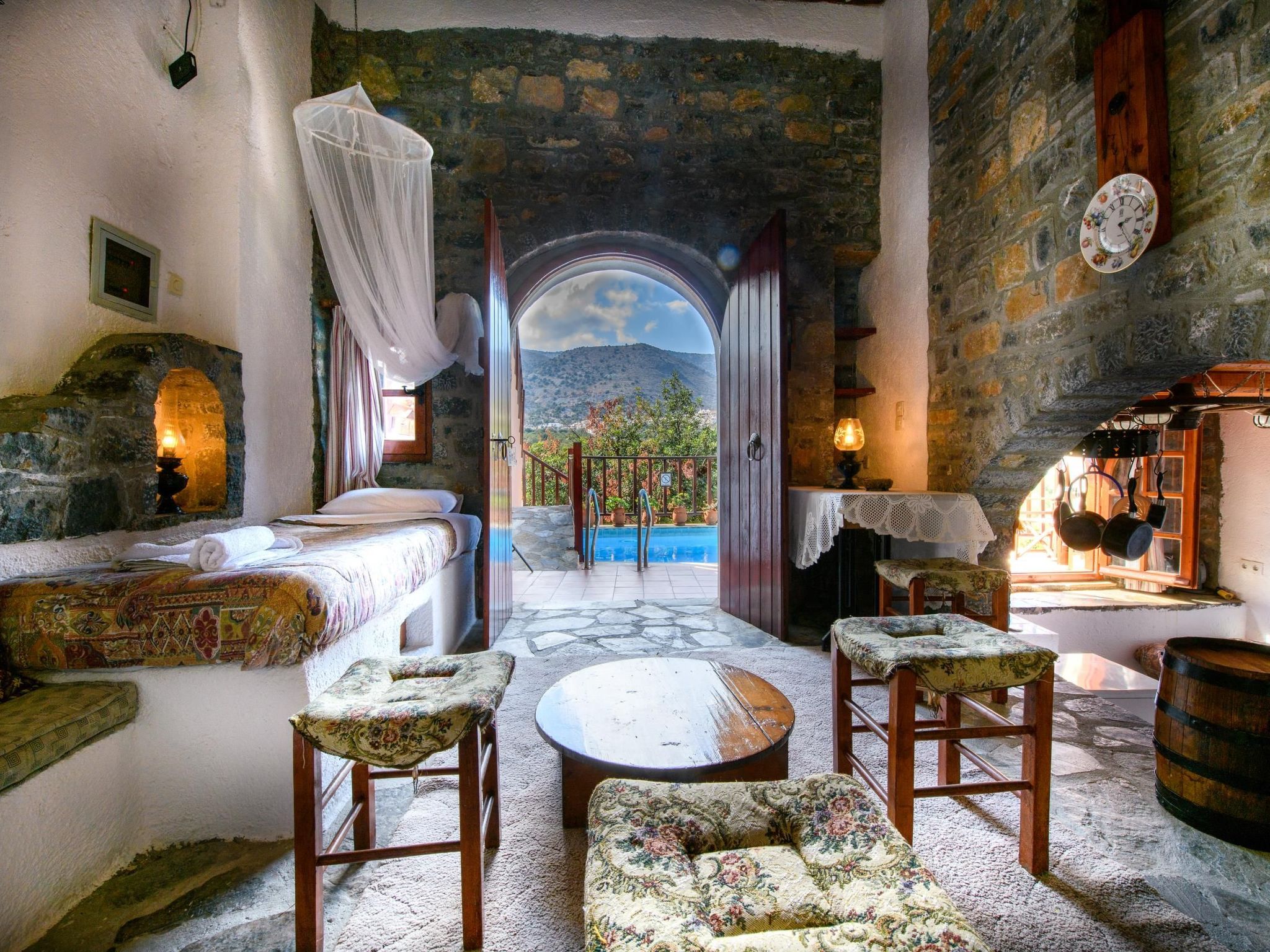 Steinhaus Erato Privater Pool Landschaftliche Kretische Ansichten-Binnen