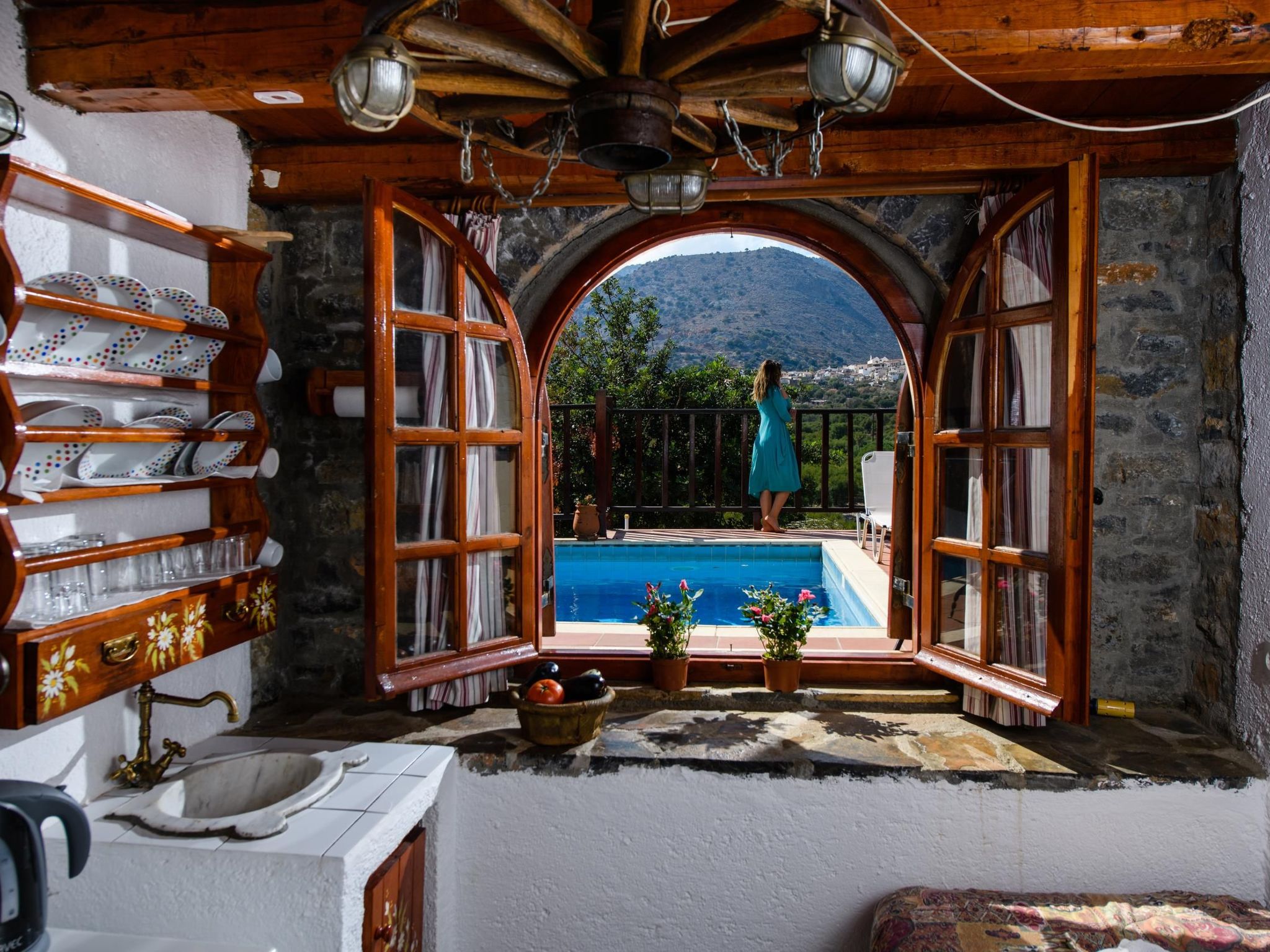 Steinhaus Erato Privater Pool Landschaftliche Kretische Ansichten-Binnen