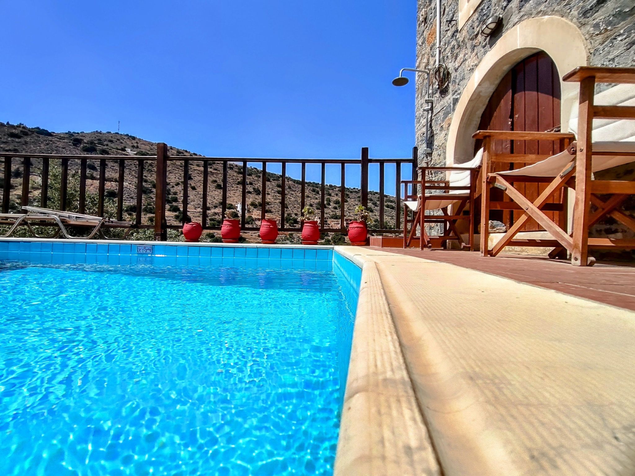 Steinhaus Erato Privater Pool Landschaftliche Kretische Ansichten-Binnen