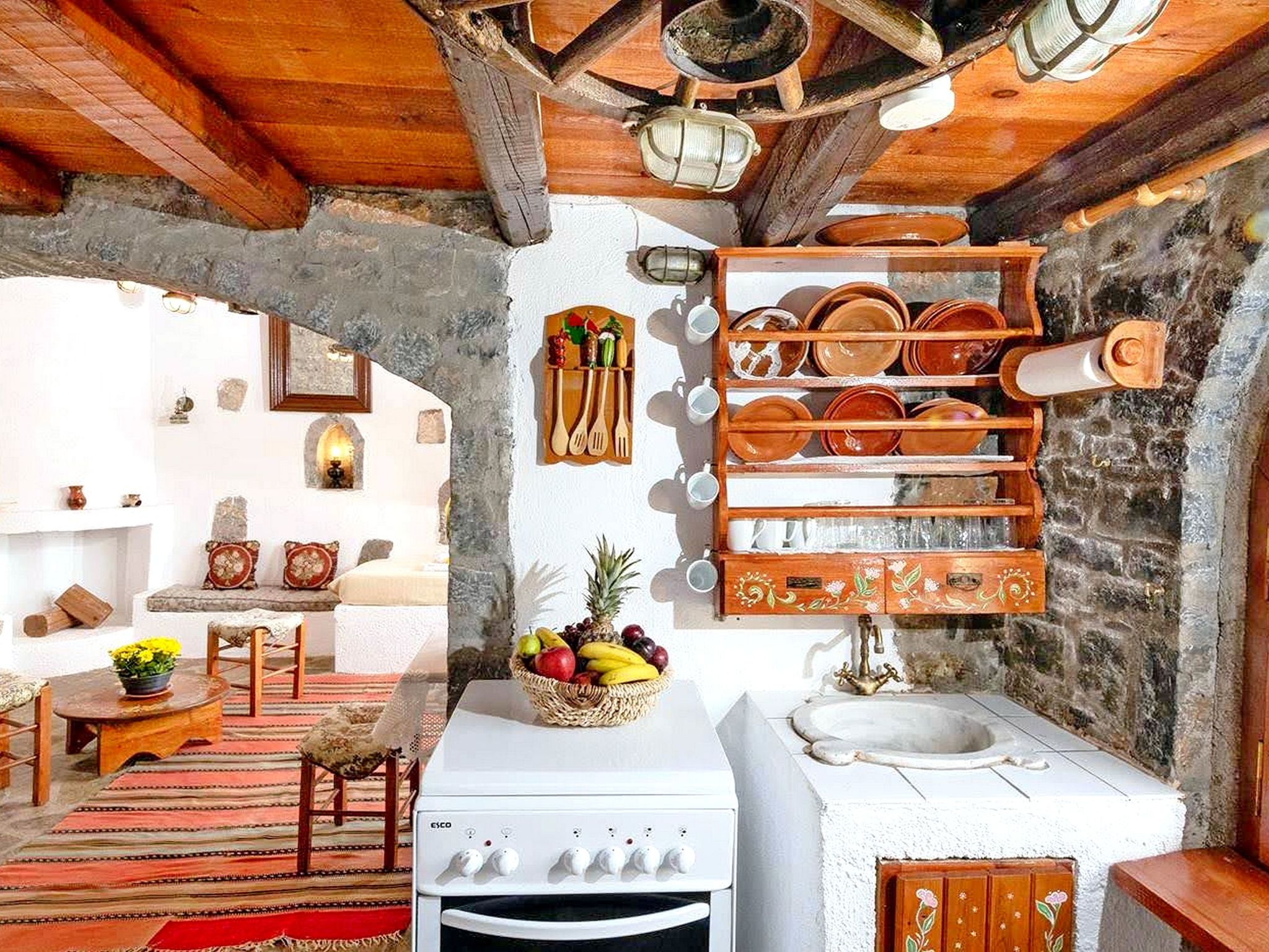 Authentisches kretisches Steinhaus Clio mit Aussicht-Binnen